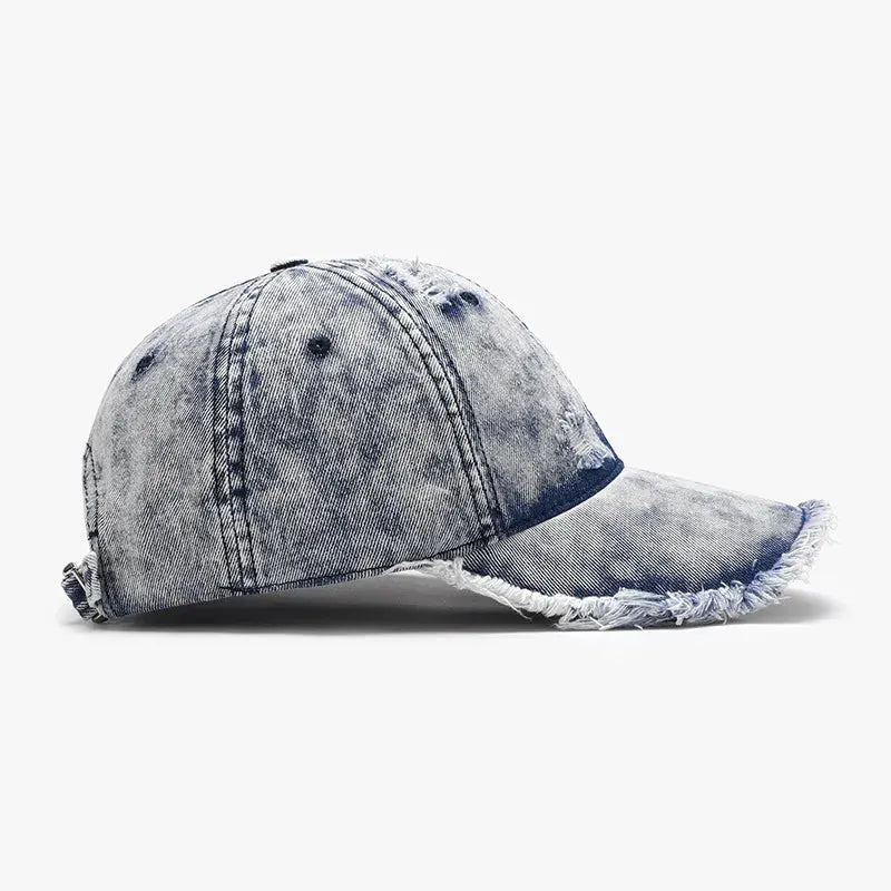 Distressed Cotton Adjustable Baseball Cap by Partner Label