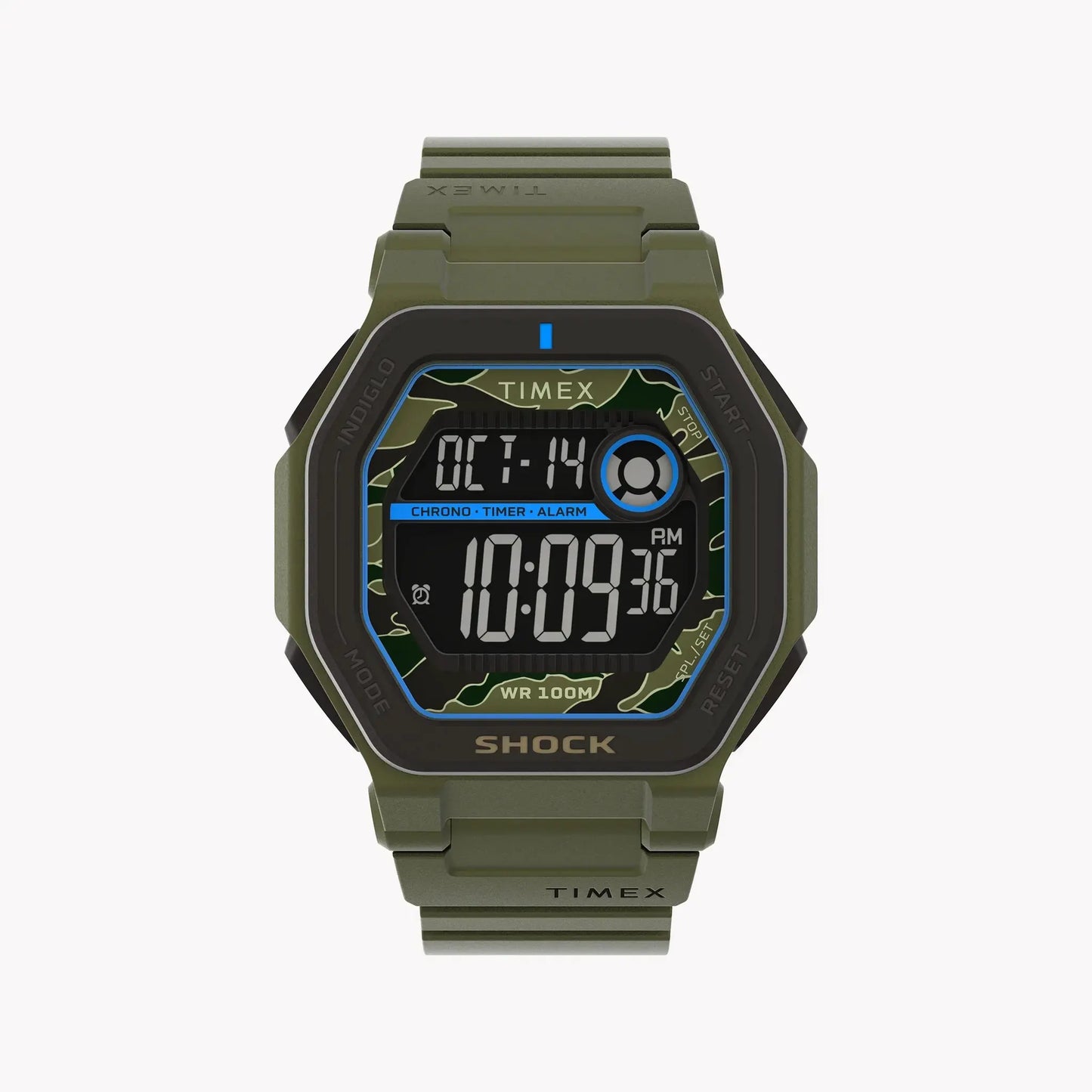 Timex Men's Green Resin Watch, Shock Resistant | Tw2v93700 by TIMEX