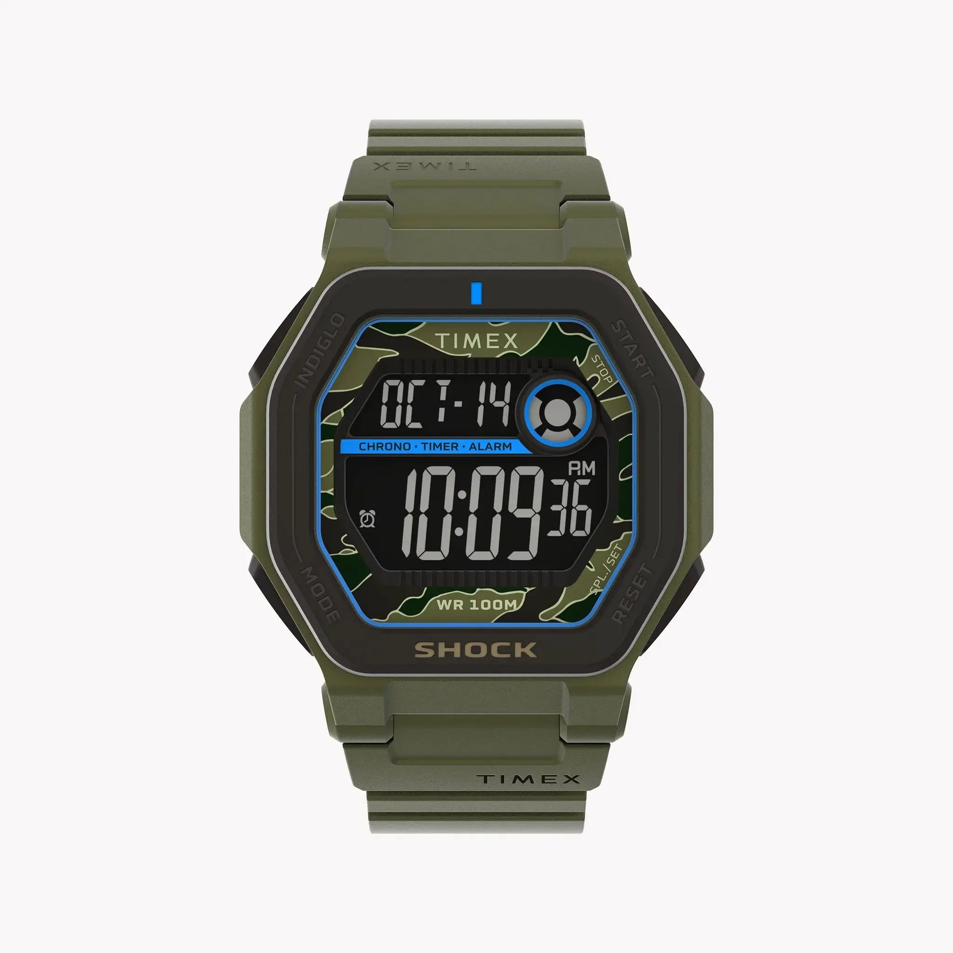 Timex Men's Green Resin Watch, Shock Resistant | Tw2v93700 by TIMEX