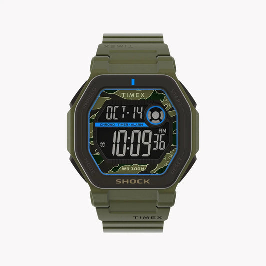 Timex Men's Green Resin Watch, Shock Resistant | Tw2v93700 by TIMEX