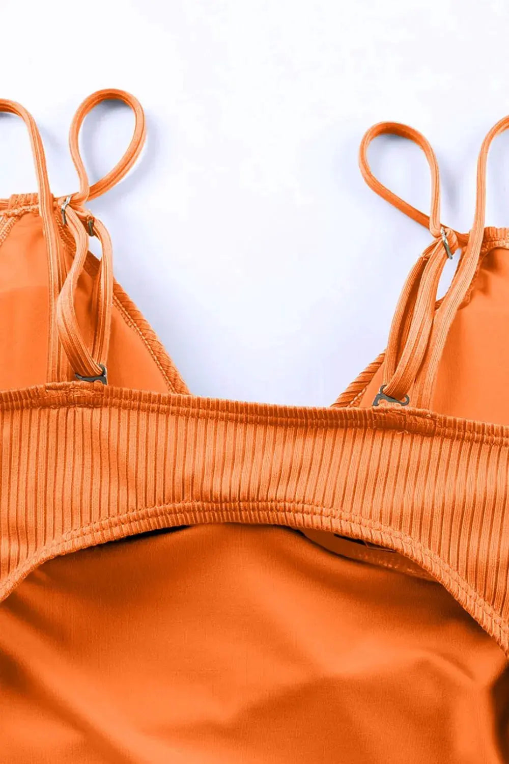 Drawstring Plunge One-Piece Swimwear by Partner Label