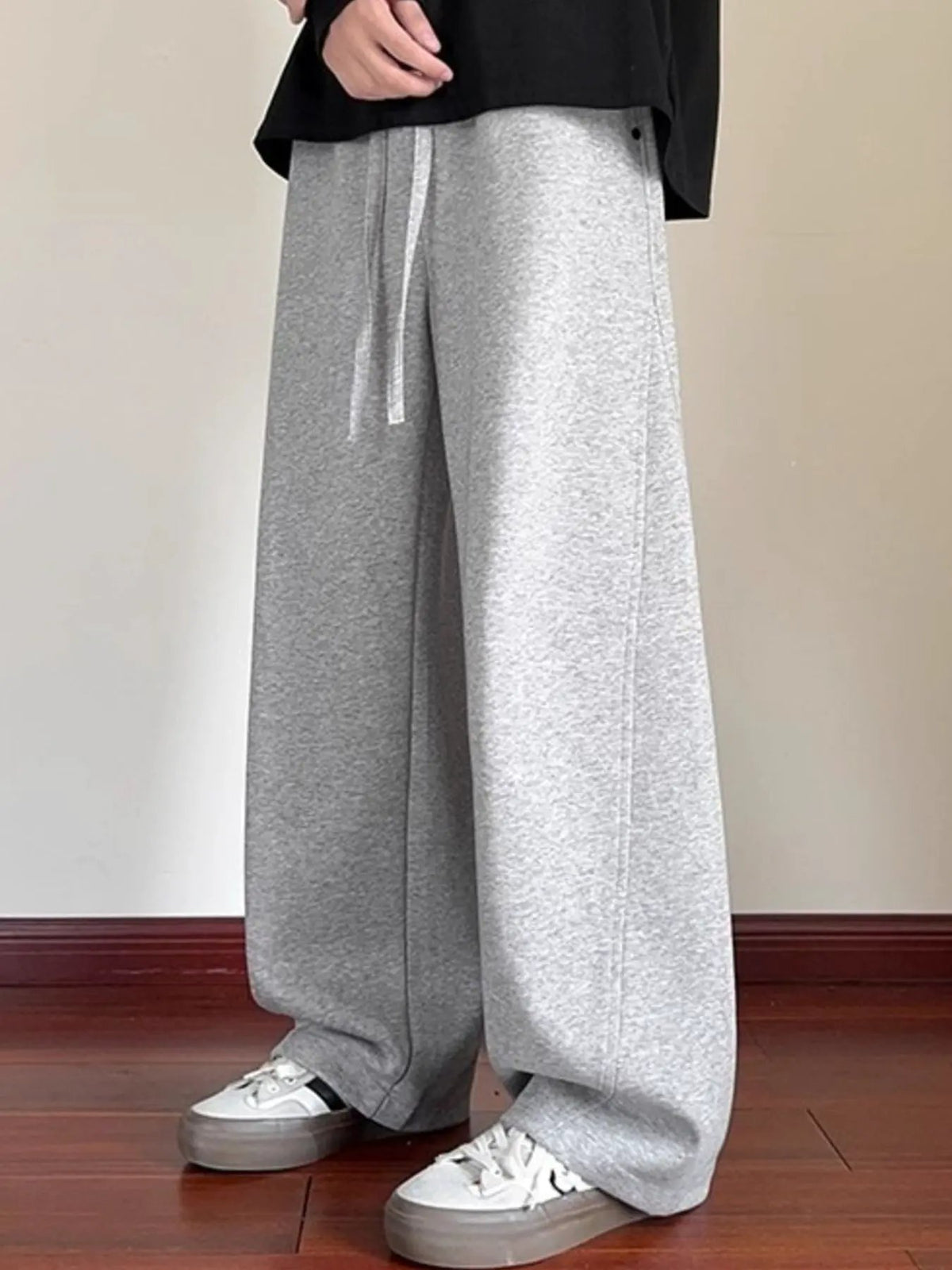 Men's Plus Size Drawstring Wide Leg Pants by Partner Label