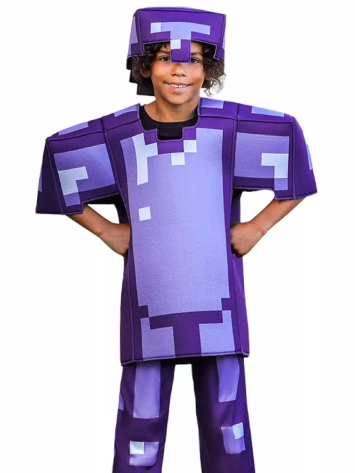 Children's Minecraft Pixelated Print Costume Set by Trendsi