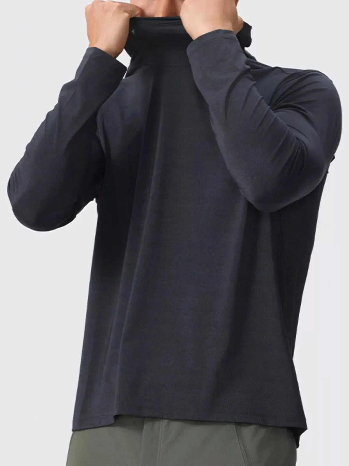 Men's Solid Color Long Sleeve Hoodie by Partner Label