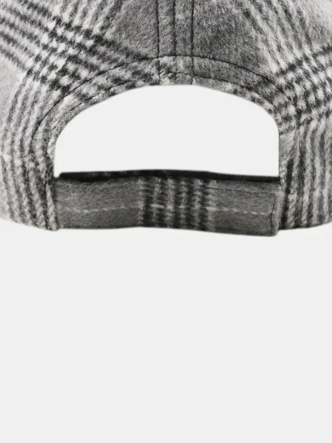 Plaid Adjustable Cotton Baseball Cap by Partner Label