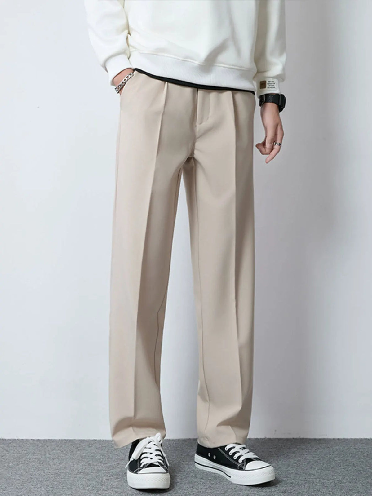 Men's Plus Size Wide Leg Casual Pants by Partner Label