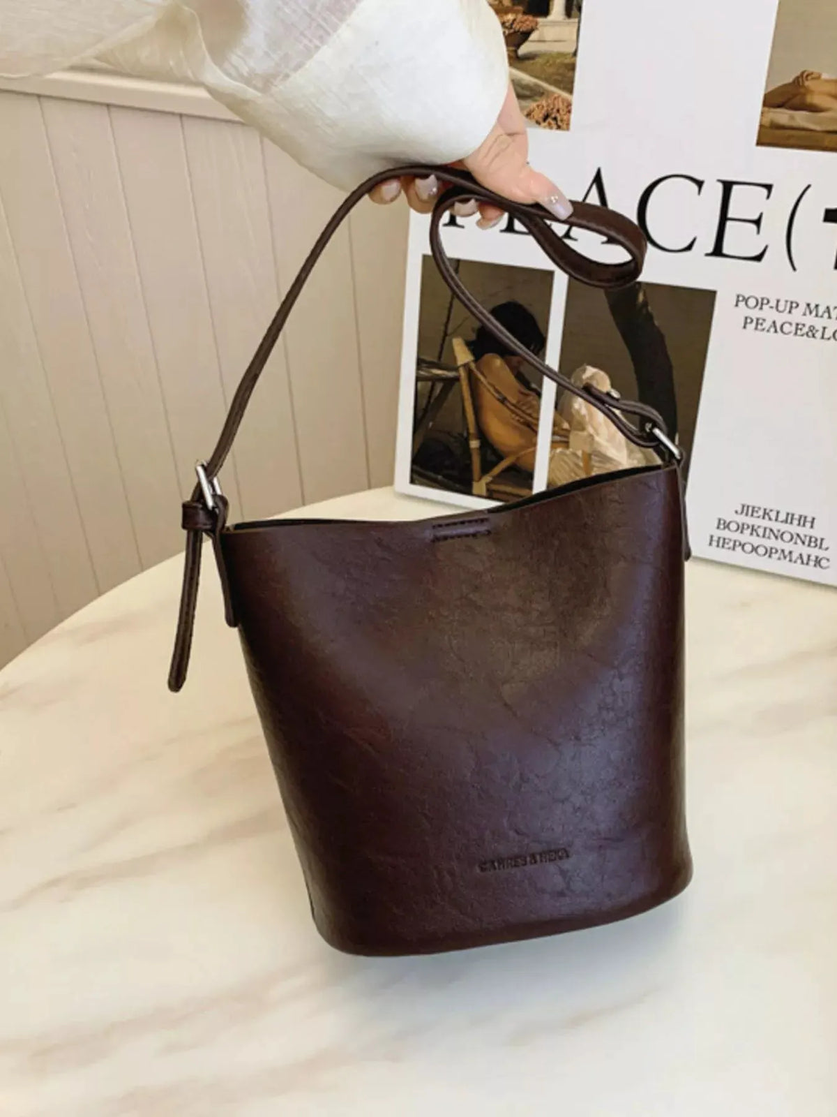 Vintage Style Bucket Crossbody Bag by Partner Label