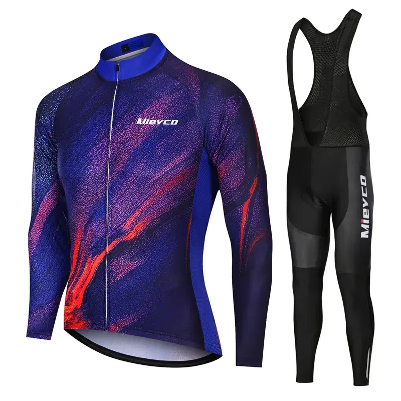 Men Long Sleeve Cycling Jersey Set MTB Road Bike Breathable Outdoor Cycling Suit by Vimost Shop