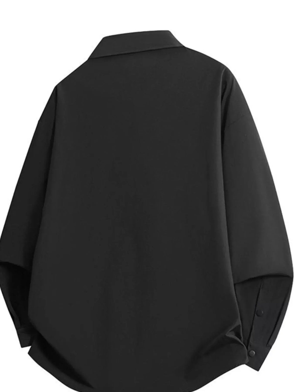 Men's Full Size Snap Down Long Sleeve Shacket Plus Size by Trendsi