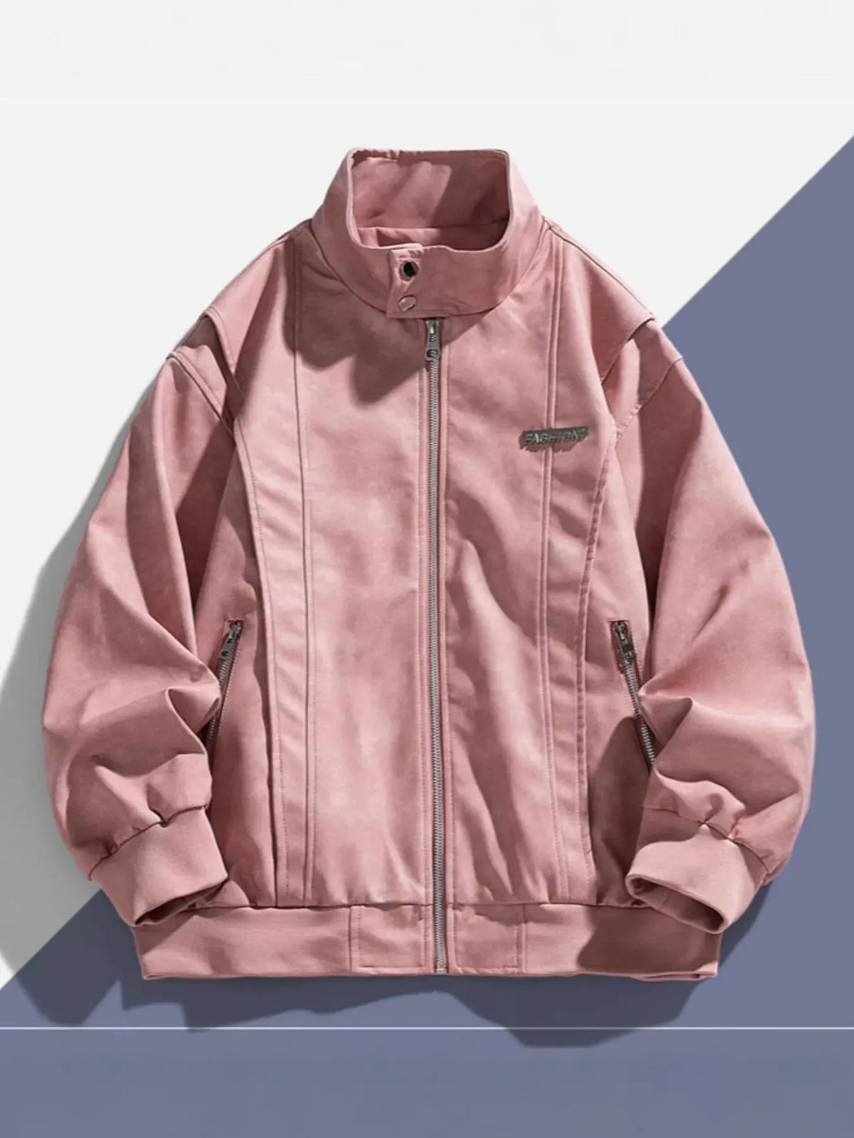 Men's Plus Size Zip Up Long Sleeve Jacket by Partner Label