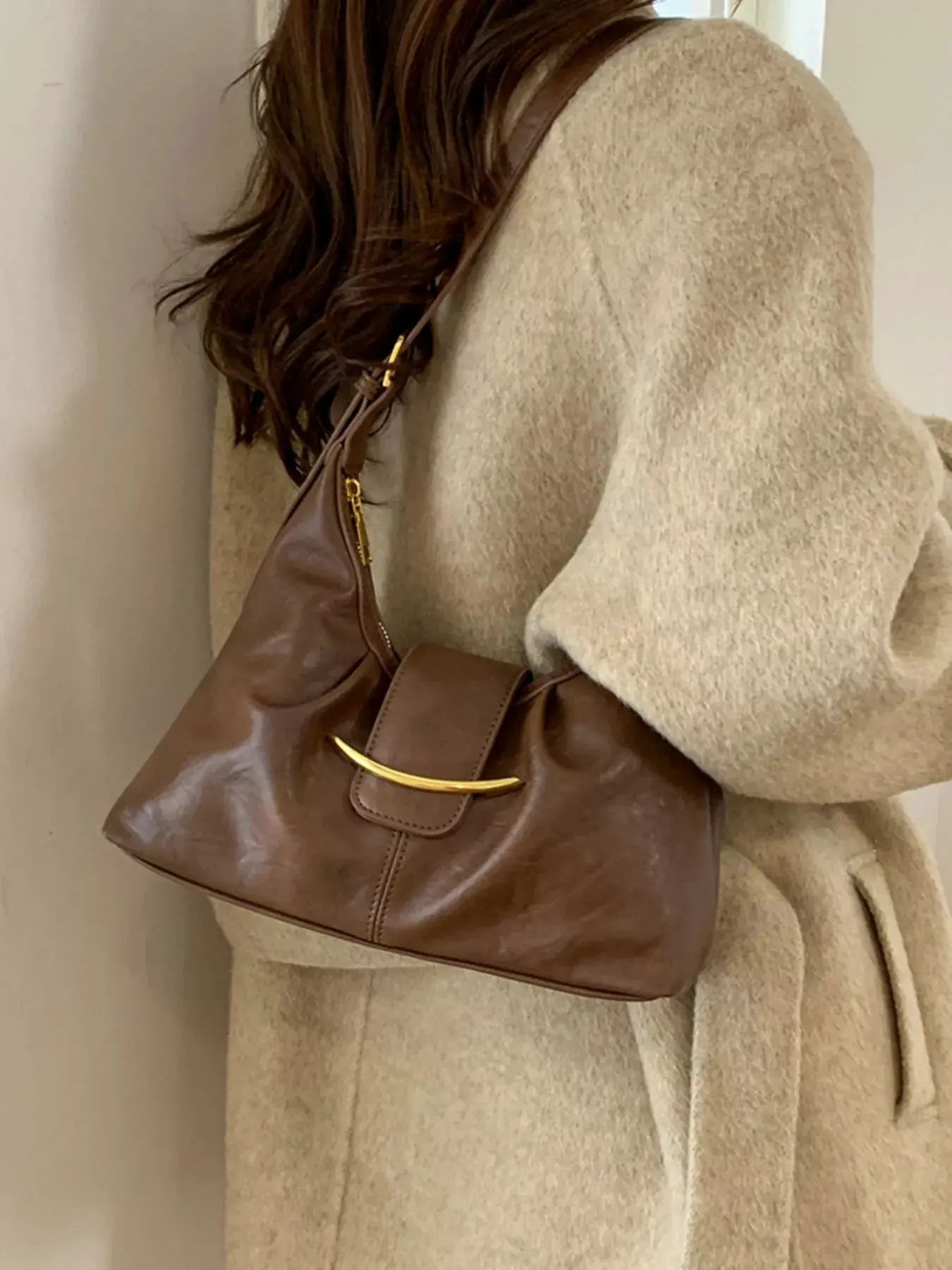 Buckle Adjustable Strap Crossbody Bag by Partner Label