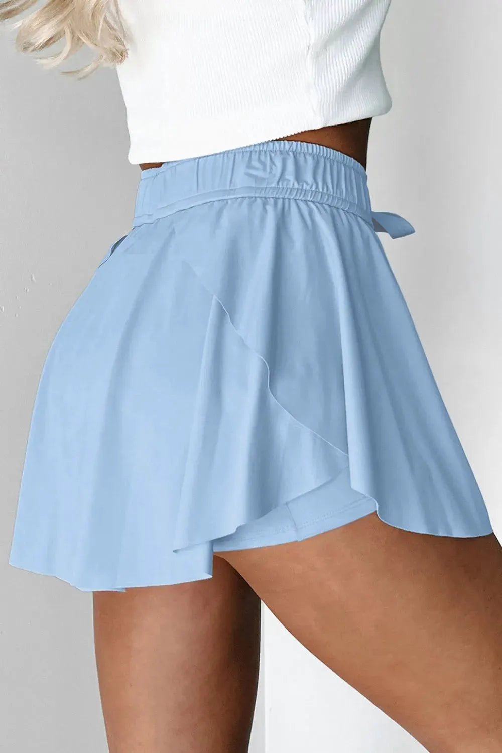 Drawstring High Waist Lined Active Skorts by Partner Label
