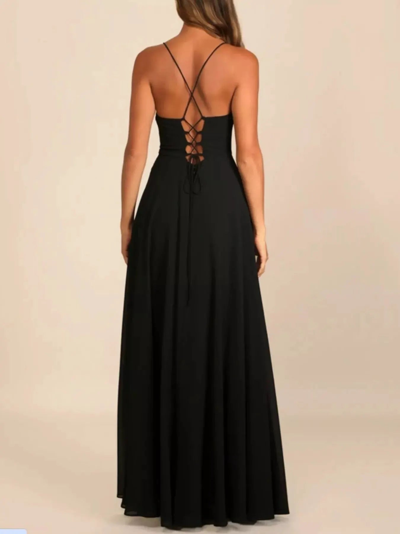 Slit Cowl Neck Maxi Dress by Partner Label