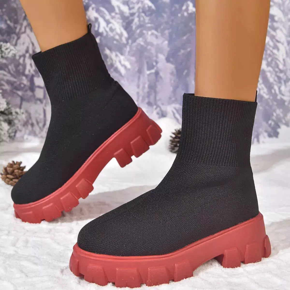 Round Toe Block Heels Boots by Partner Label