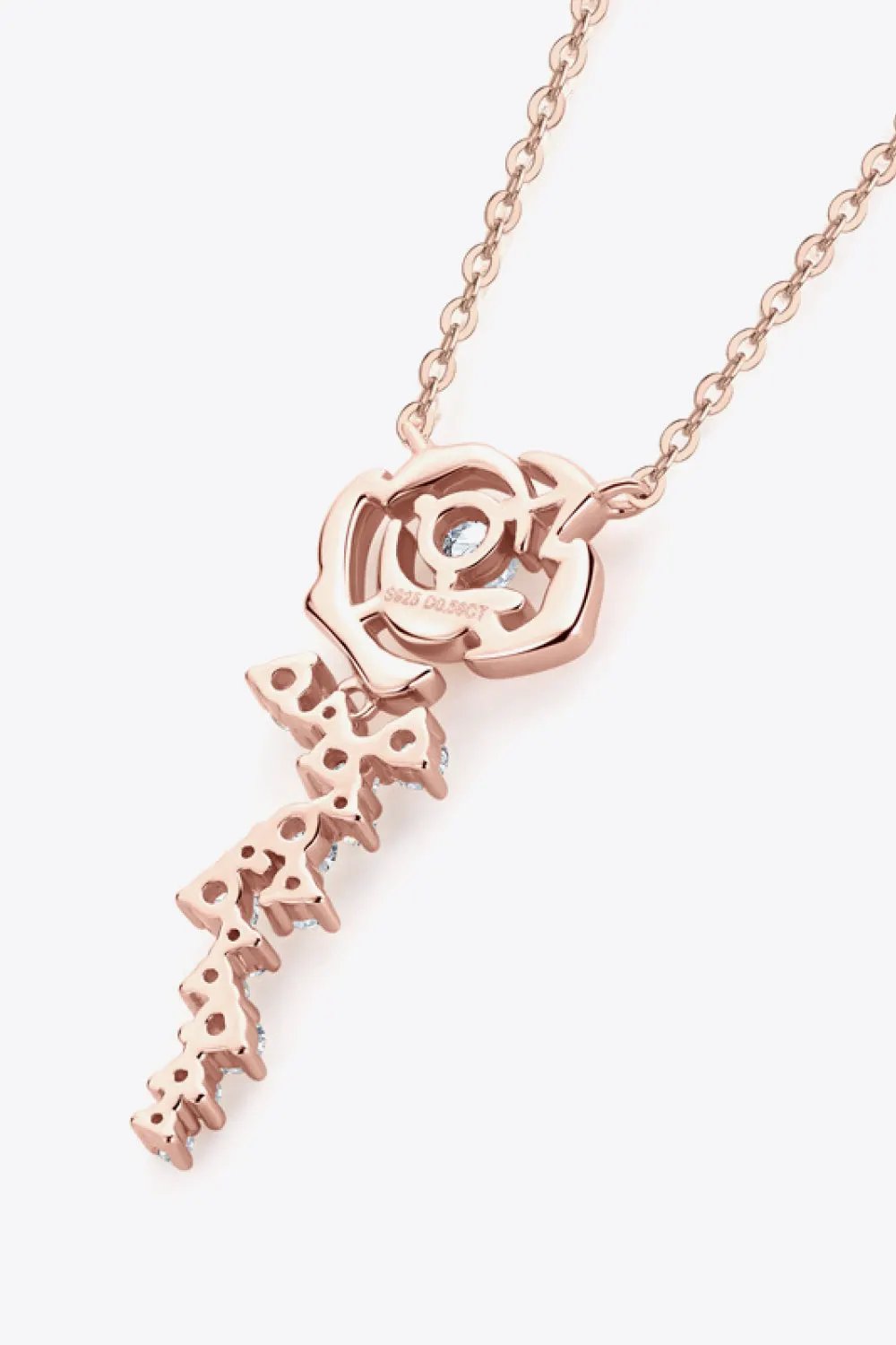 925 Sterling Silver 18K Rose Gold-Plated Pendant Necklace by Partner Label