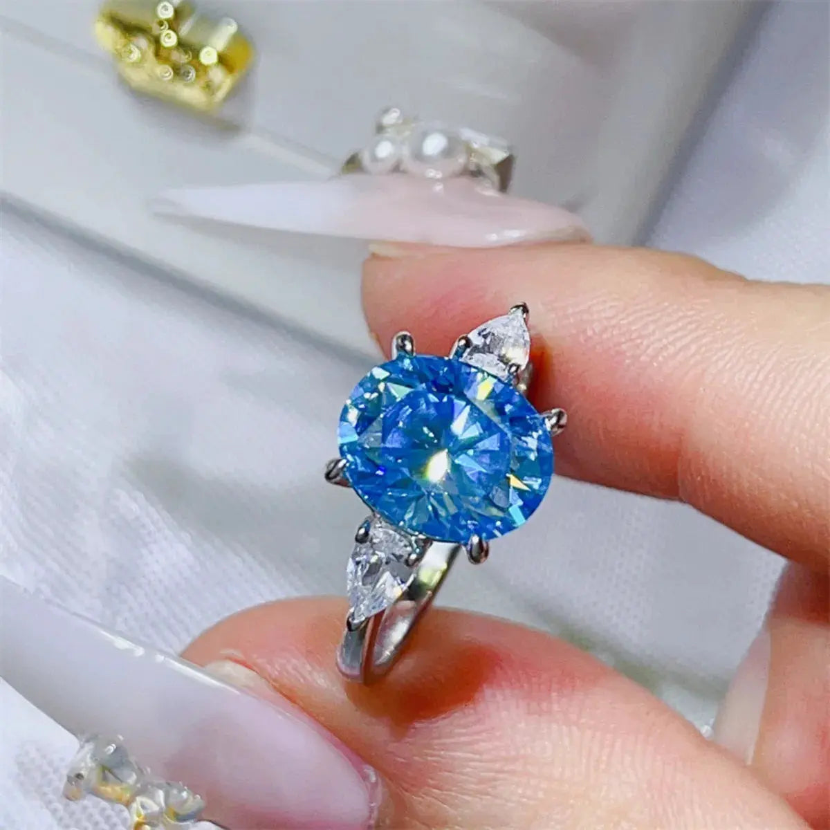 3 Carat Moissanite 925 Sterling Silver Ring by Partner Label