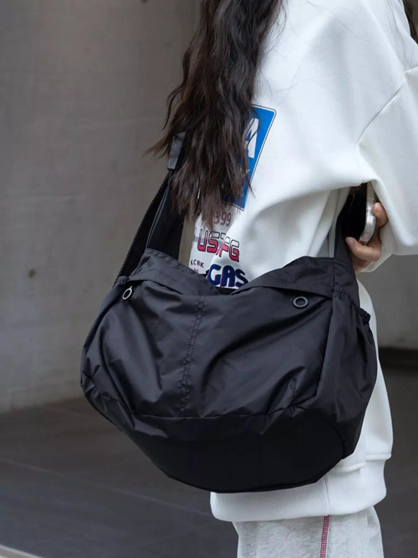 Lightweight Nylon Casual Crossbody Bag by Partner Label