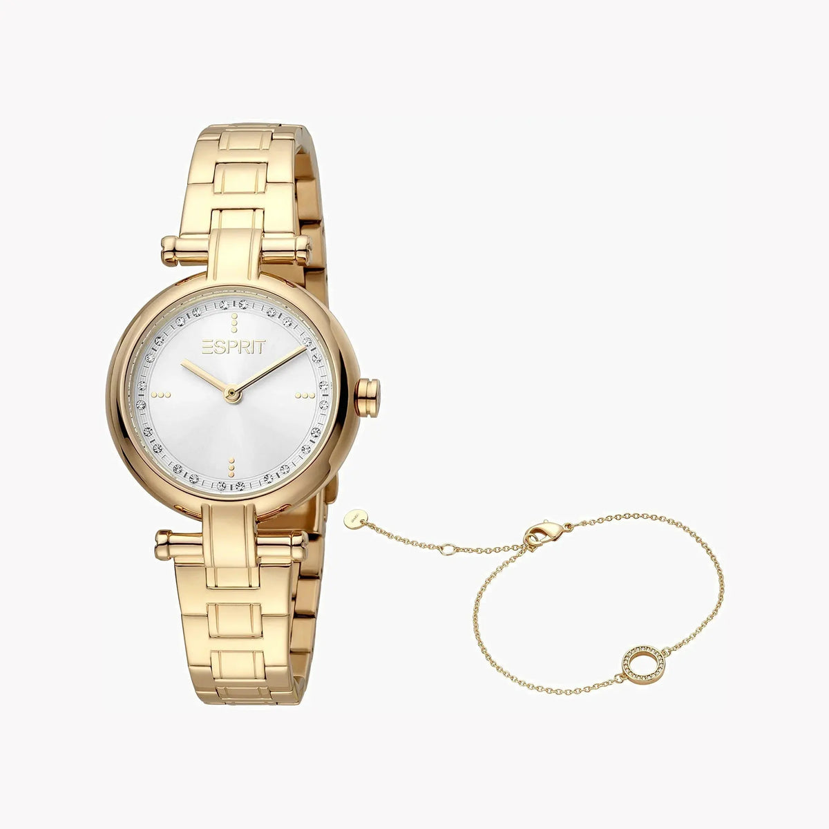 Esprit Women's Gold Stainless Steel Watch, Silver Dial | Es1l160m0055 by ESPRIT