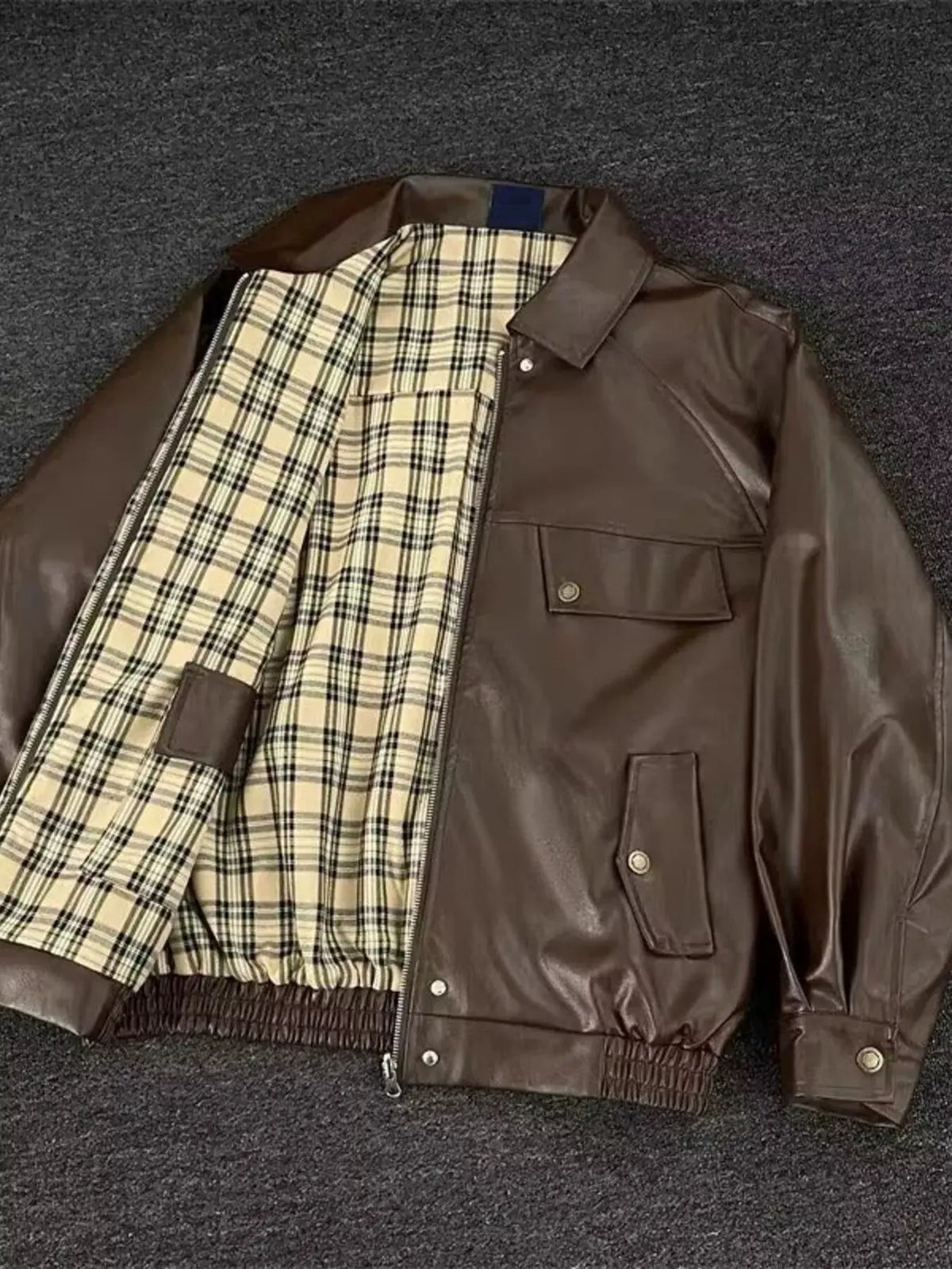 Men's Reversible Zip Up Jacket by Trendsi