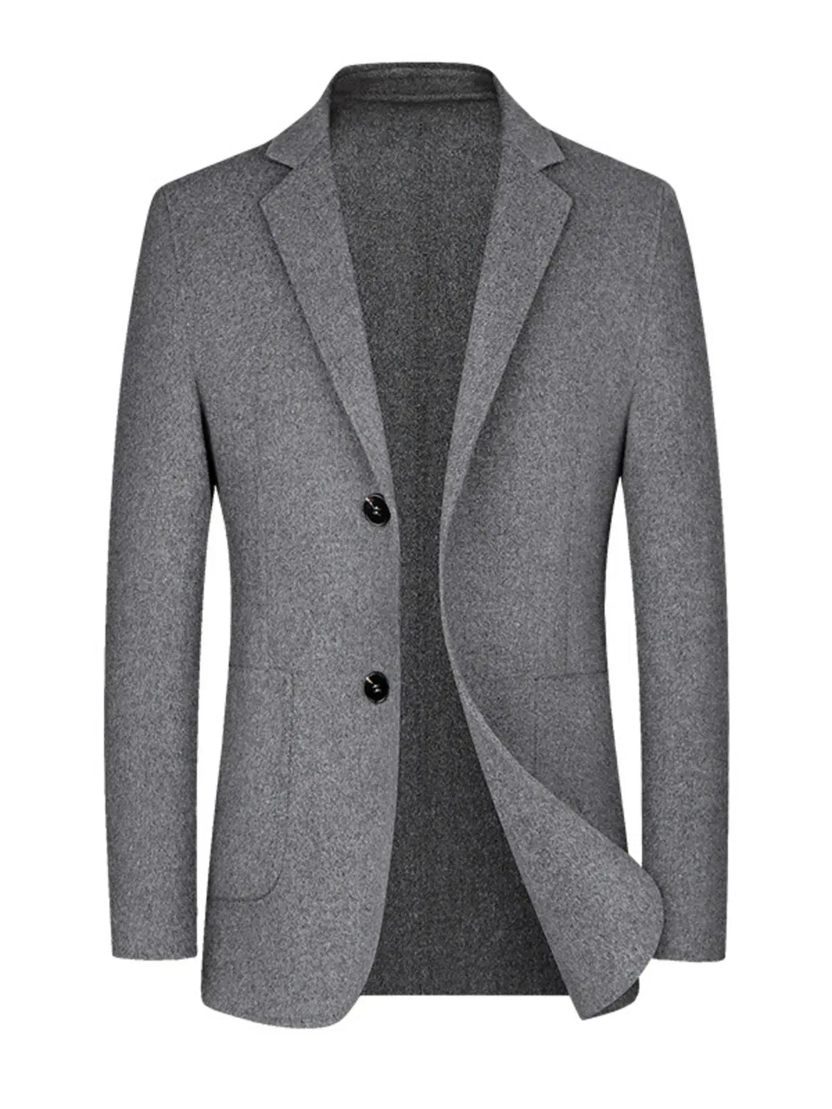 Men's Full Size Classic Fit Button Up Blazer Plus Size by Trendsi