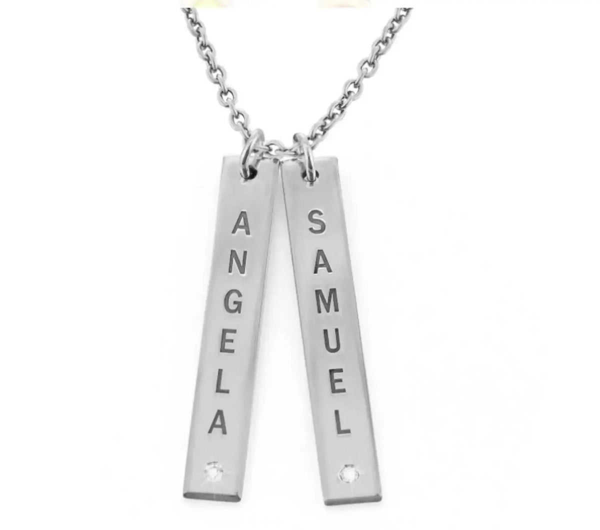 Personalized Vertical Necklace, Mother's Day Gift by Maiden-Art