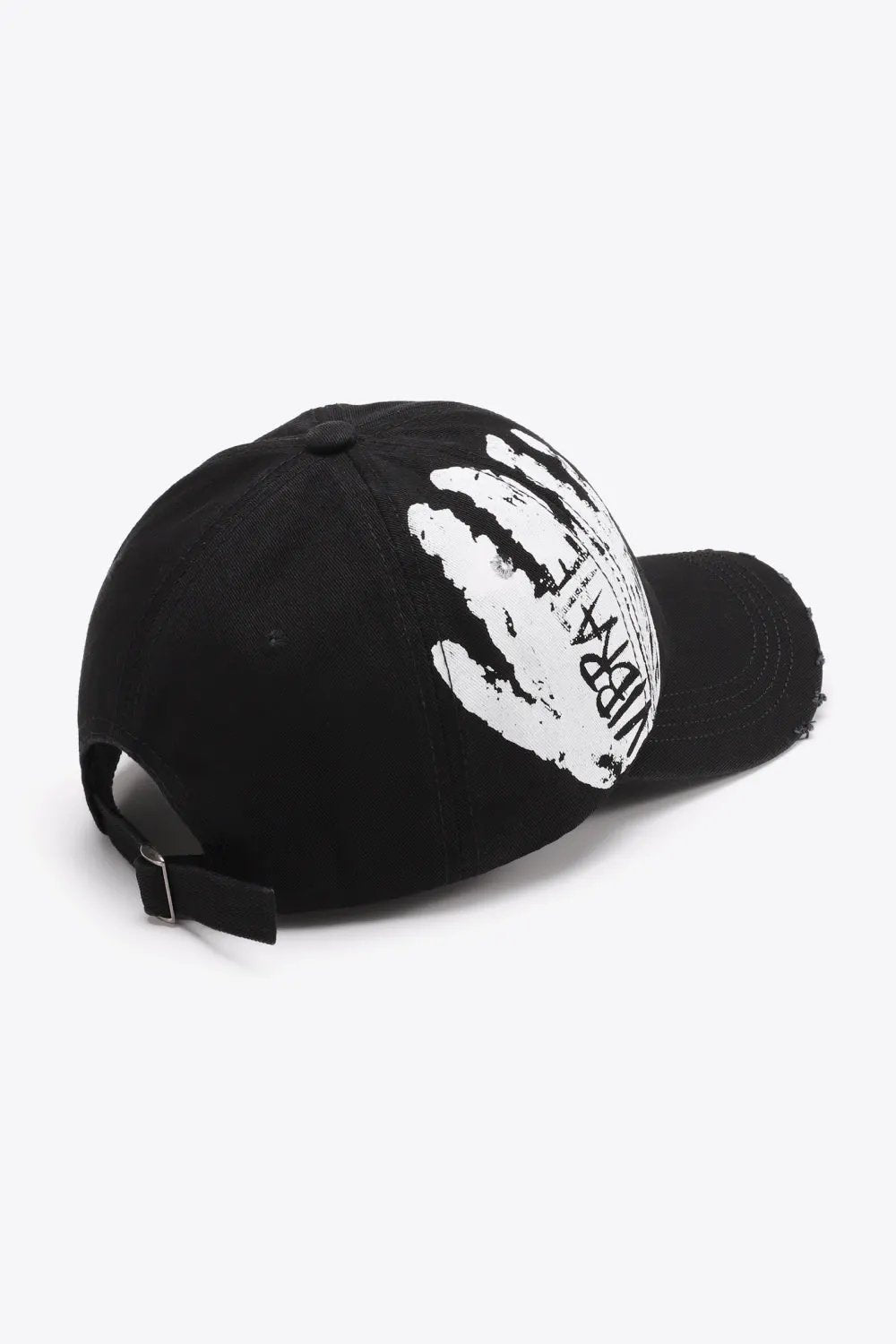 VIBRA Graphic Distressed Adjustable Baseball Cap by Partner Label