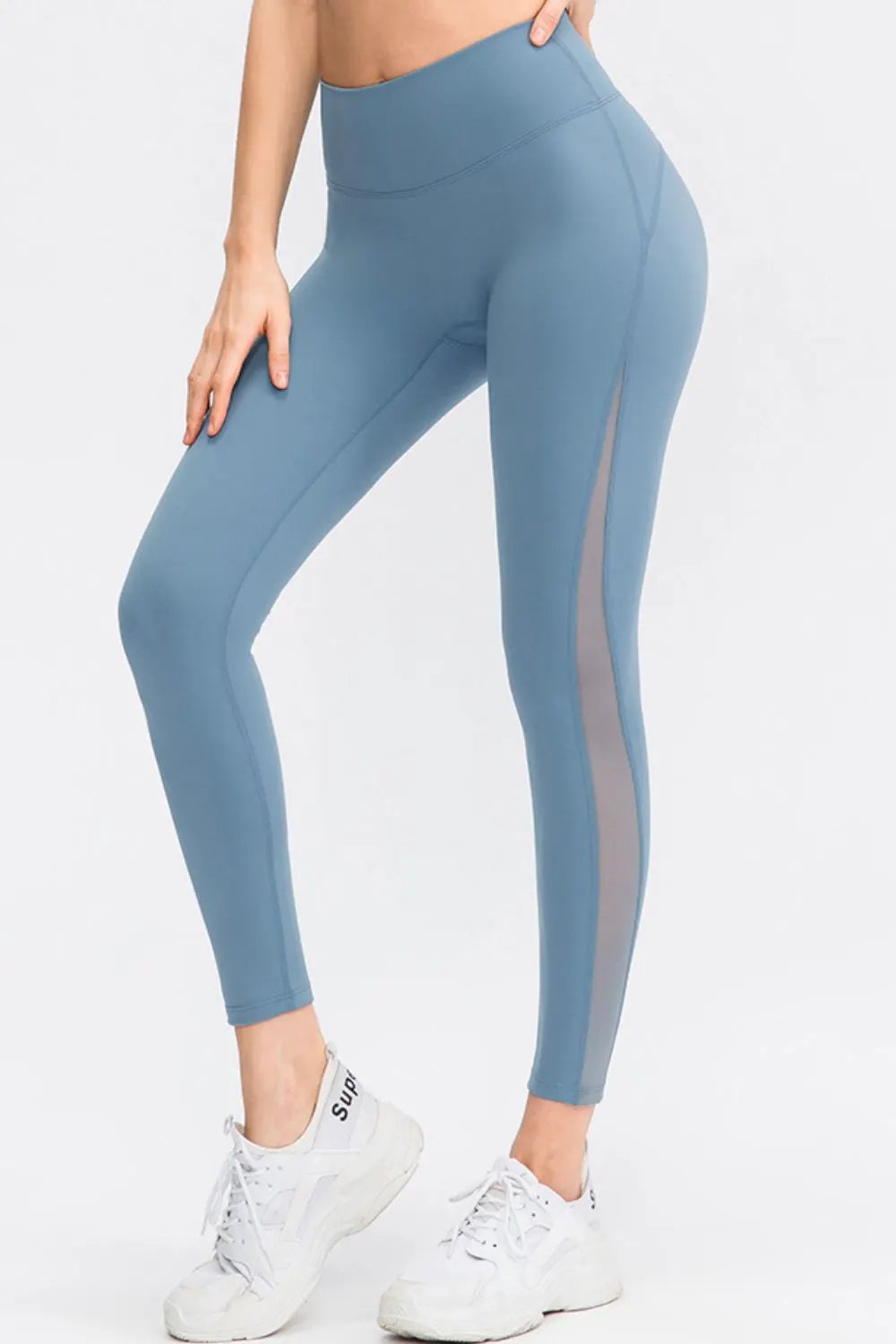 Wide Waistband Slim Fit Long Sports Pants by Partner Label