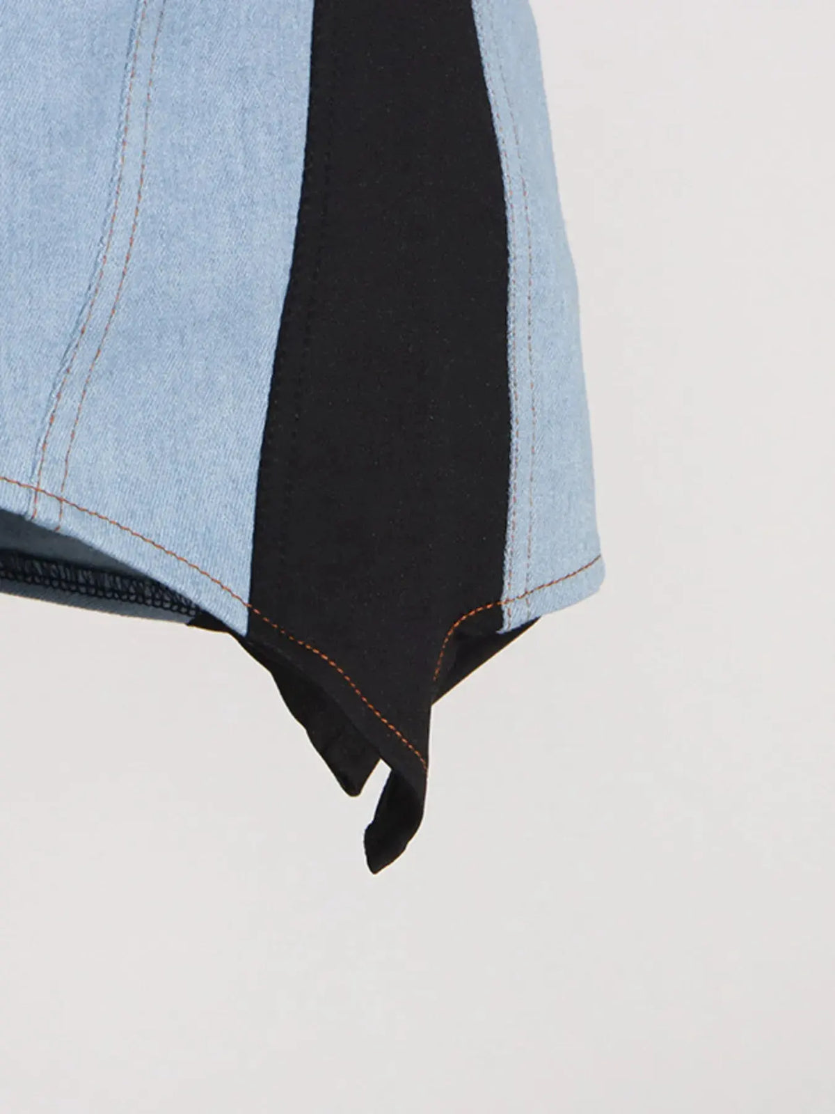 Contrast Adjustable Strap Denim Dress by Partner Label