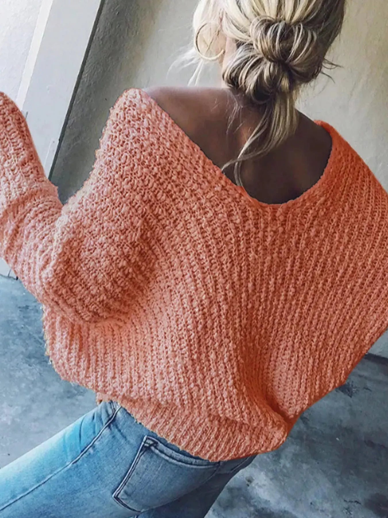 Loose Fit Long Sleeve Sweater by Partner Label