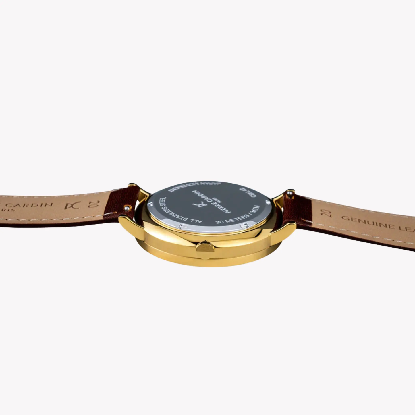 Pierre Cardin Men's Brown Leather Watch, Beige Dial | Cbn.3022 by PIERRE CARDIN
