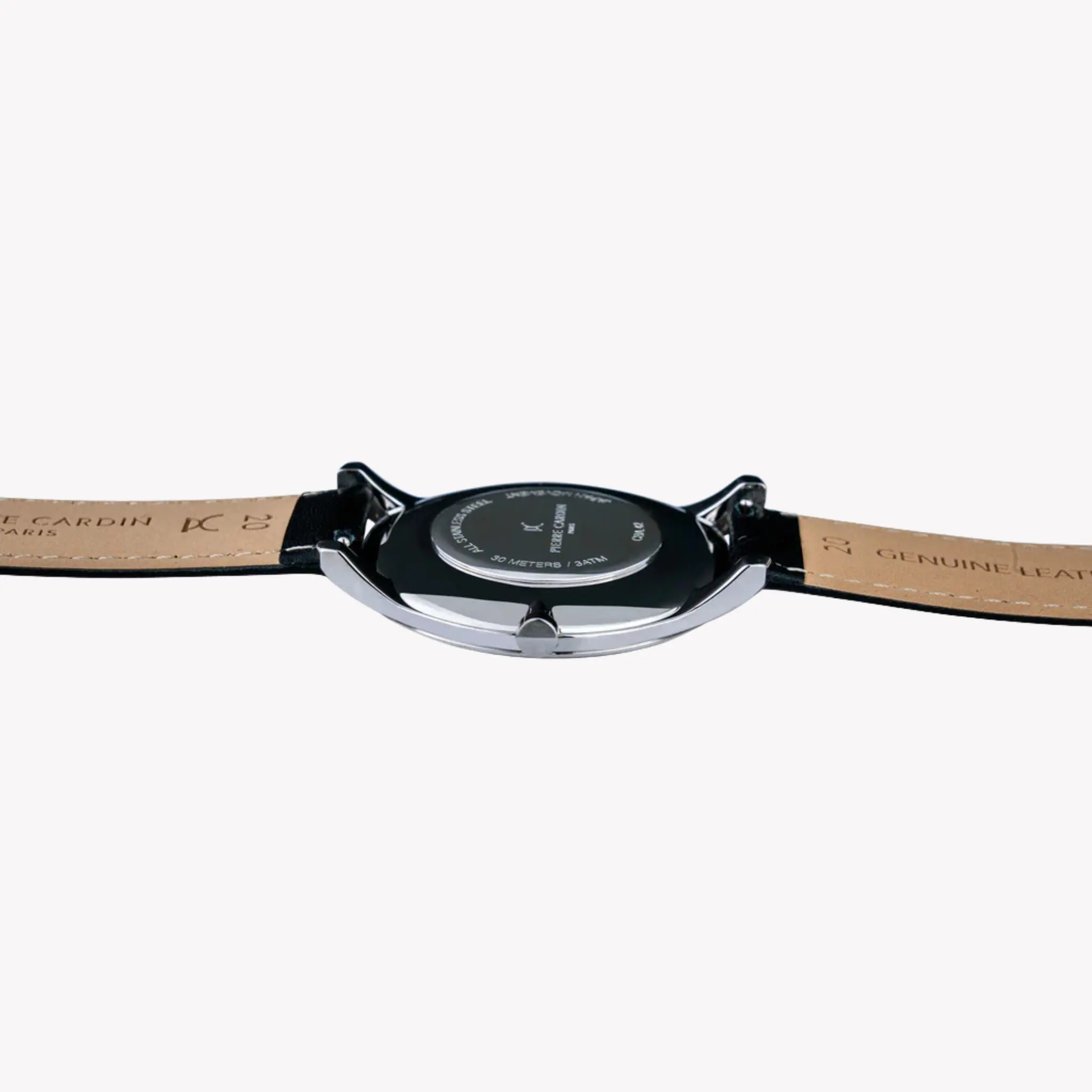 Pierre Cardin Men's Black Leather Watch, Gray Dial | Cba.4003 by PIERRE CARDIN