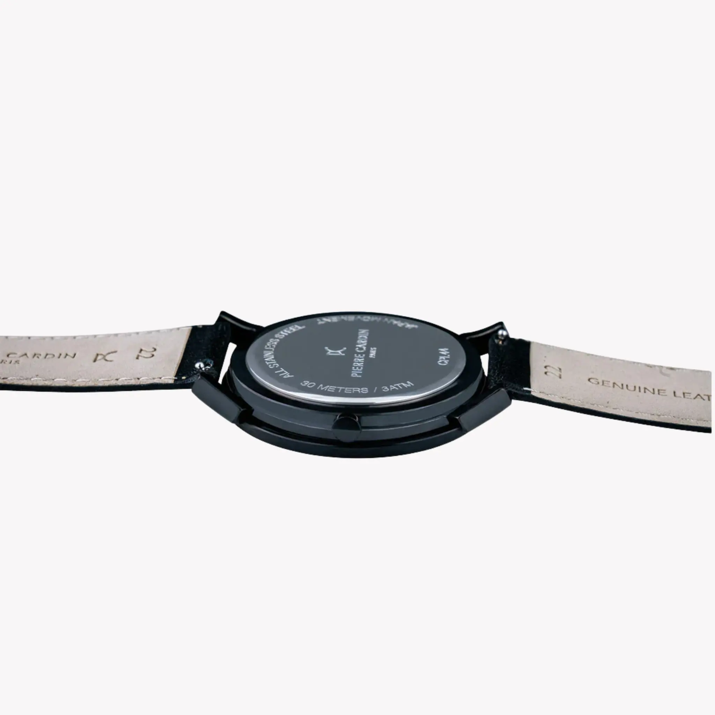 Pierre Cardin Men's Black Leather Watch, Stainless Steel | Cpi.2079 by PIERRE CARDIN