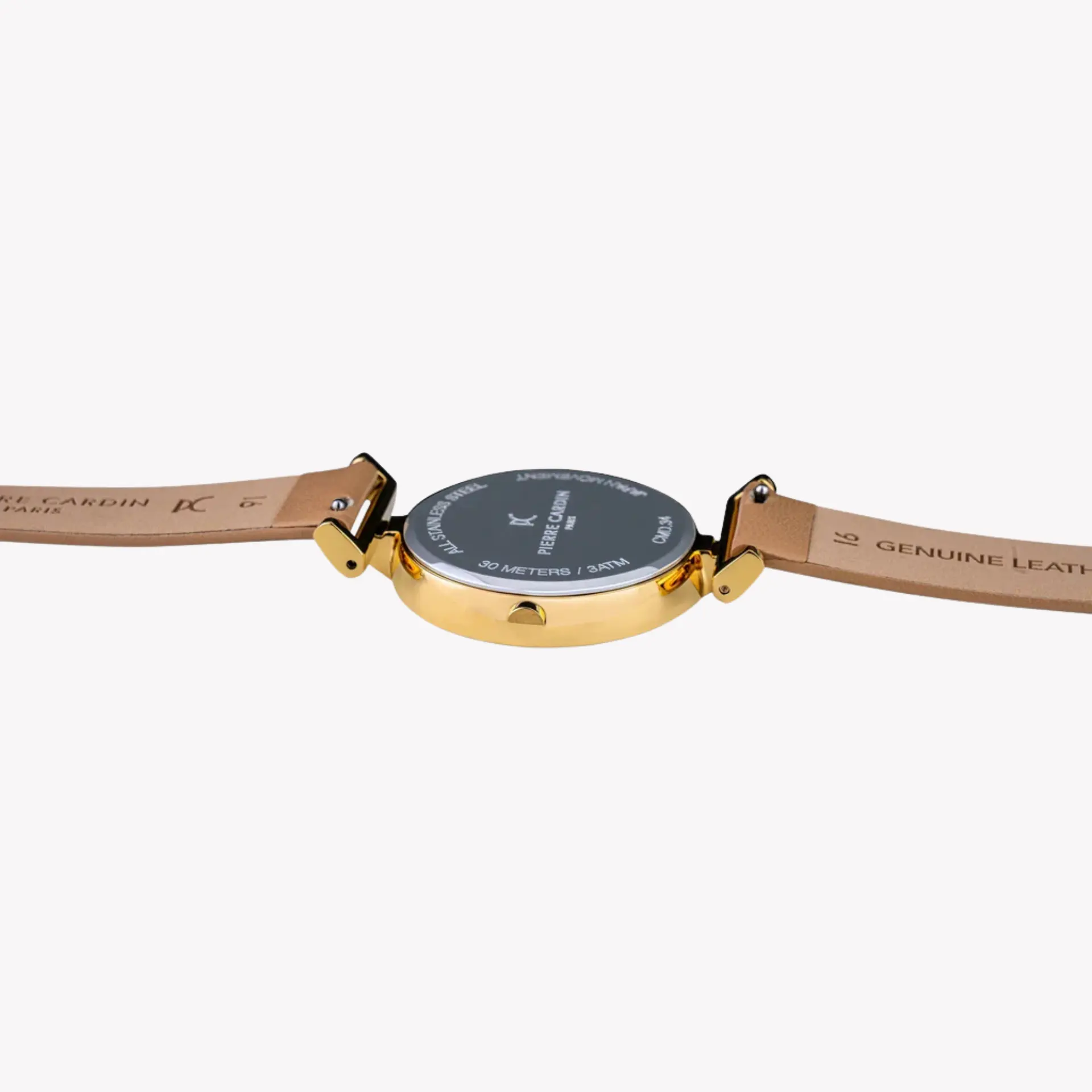Pierre Cardin Women's Beige Leather Watch, Silver Dial | Cmd.3503 by PIERRE CARDIN