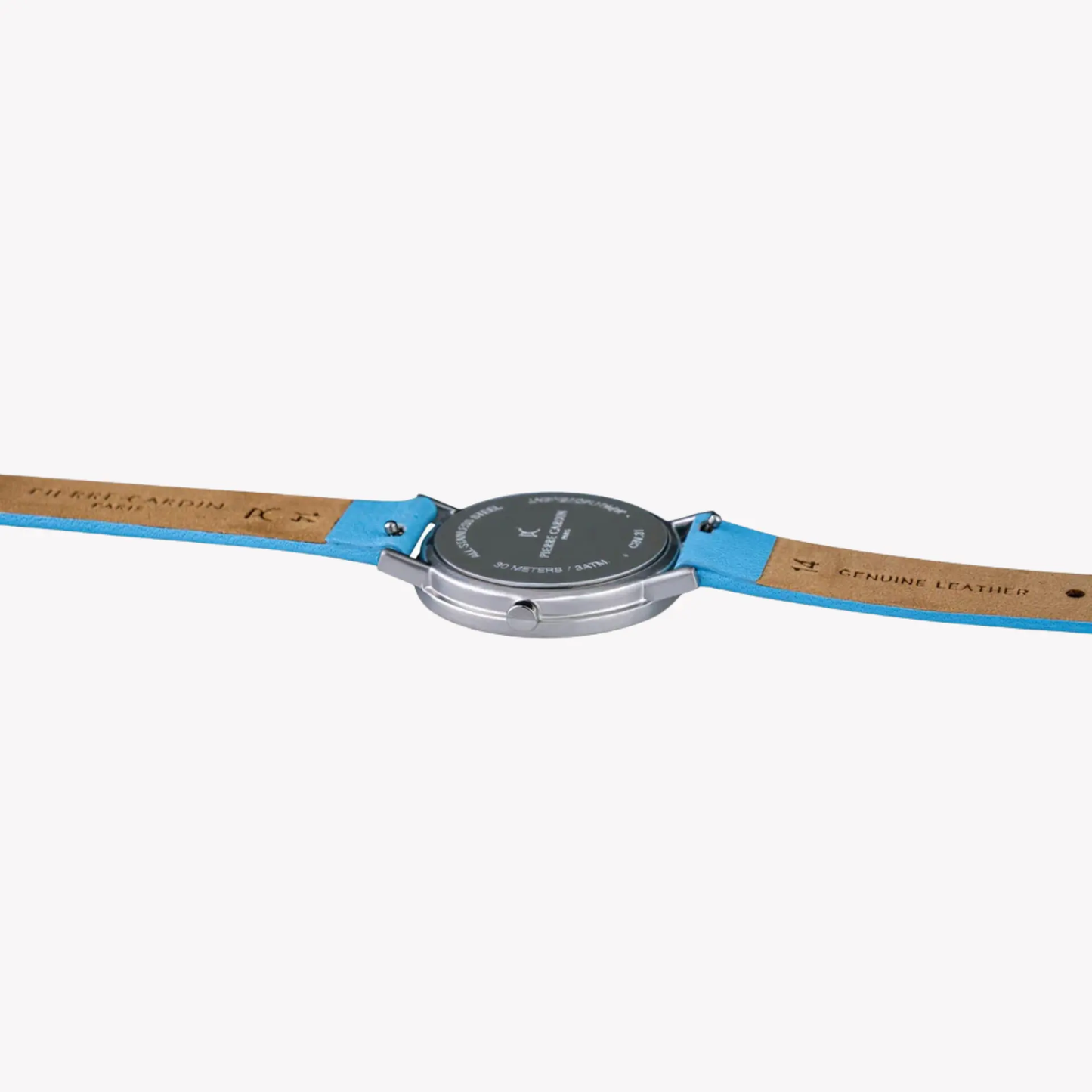 Pierre Cardin Women's Blue Leather Watch, Silver Case | Cbv.1521 by PIERRE CARDIN