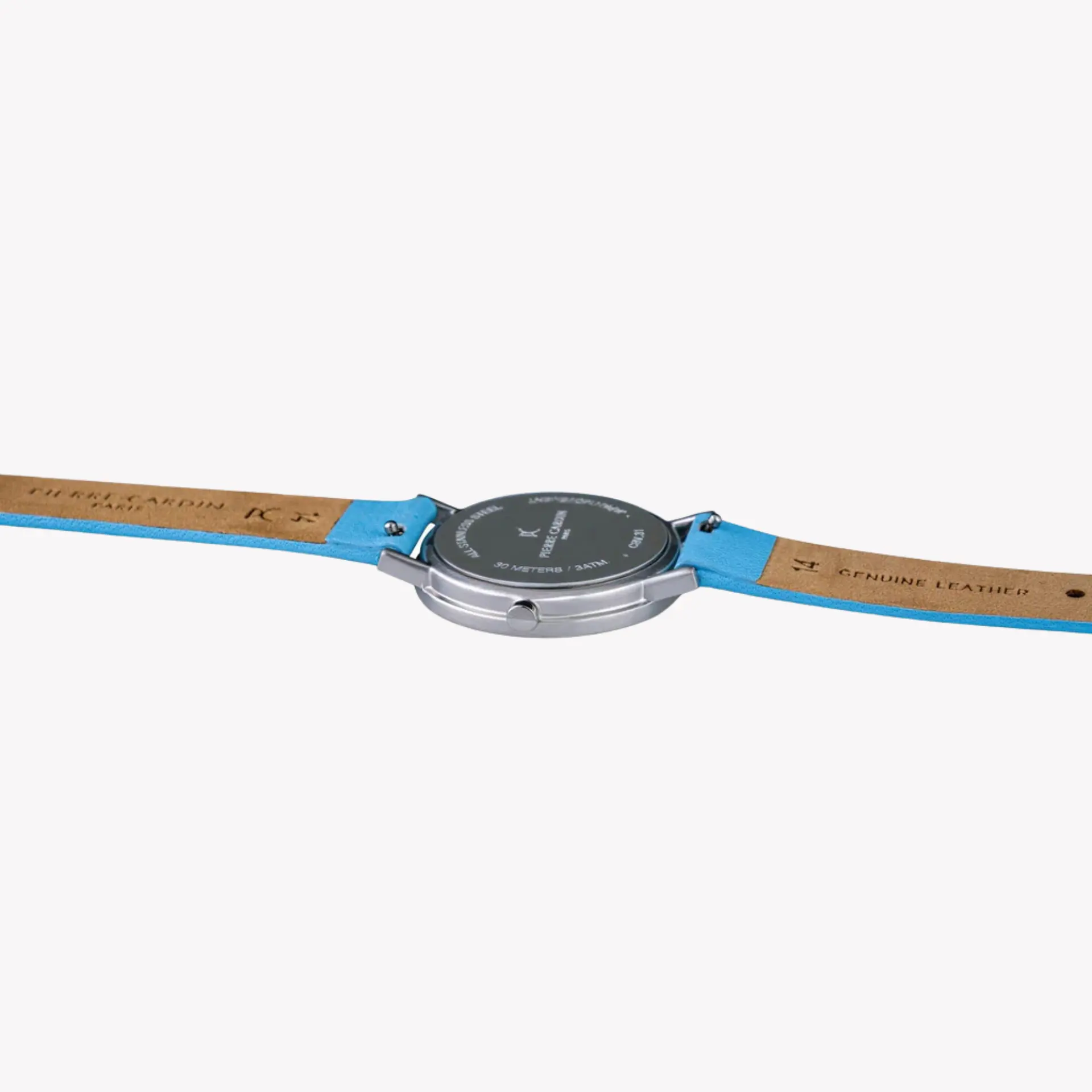 Pierre Cardin Women's Blue Leather Watch, Silver Case | Cbv.1521 by PIERRE CARDIN