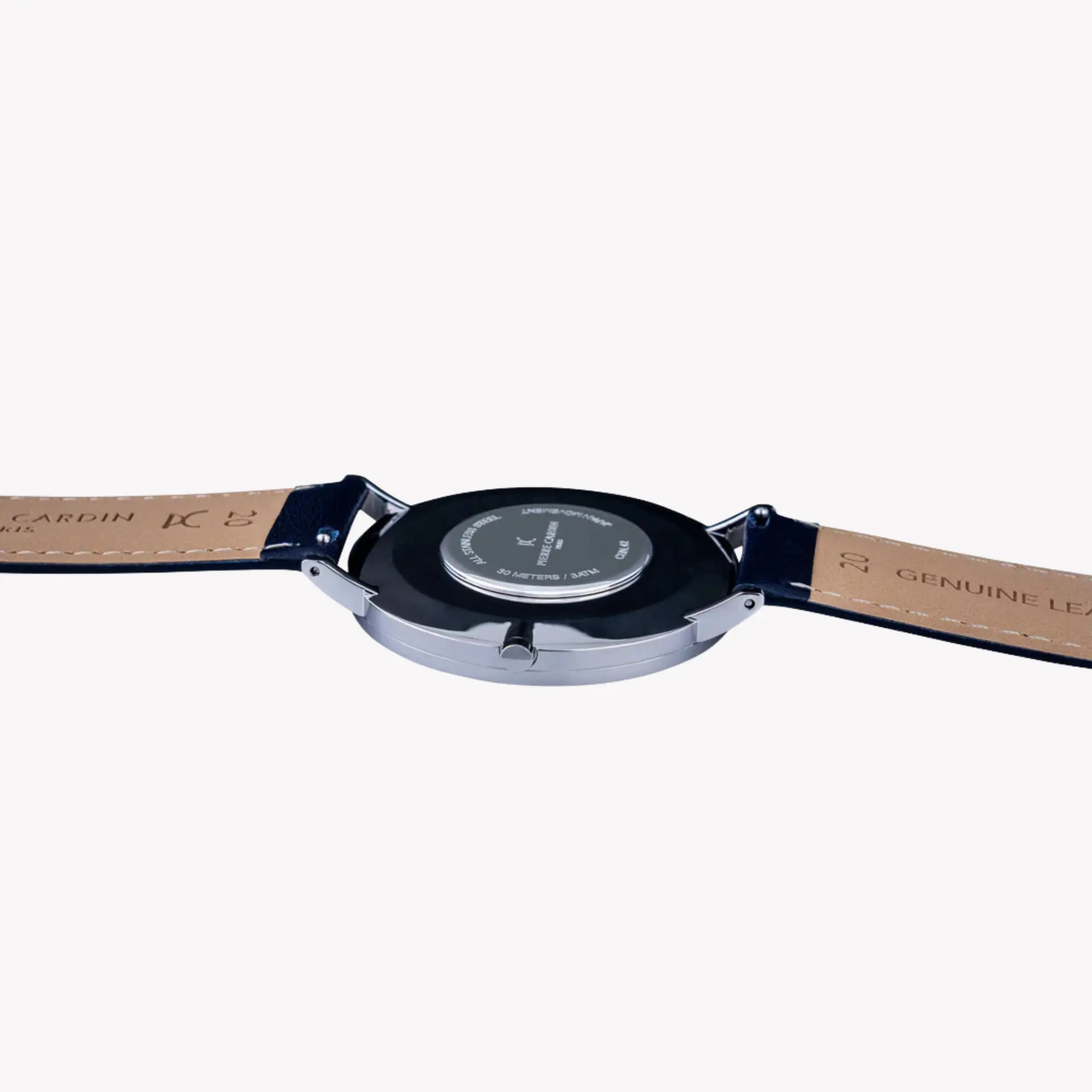 Pierre Cardin Men's Blue Leather Watch, Silver Dial | Cbn.3002 by PIERRE CARDIN
