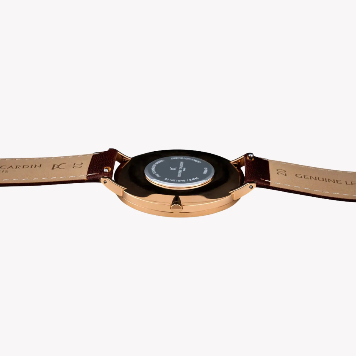 Pierre Cardin Men's Brown Leather Watch, Silver Dial | Cbn.3008 by PIERRE CARDIN