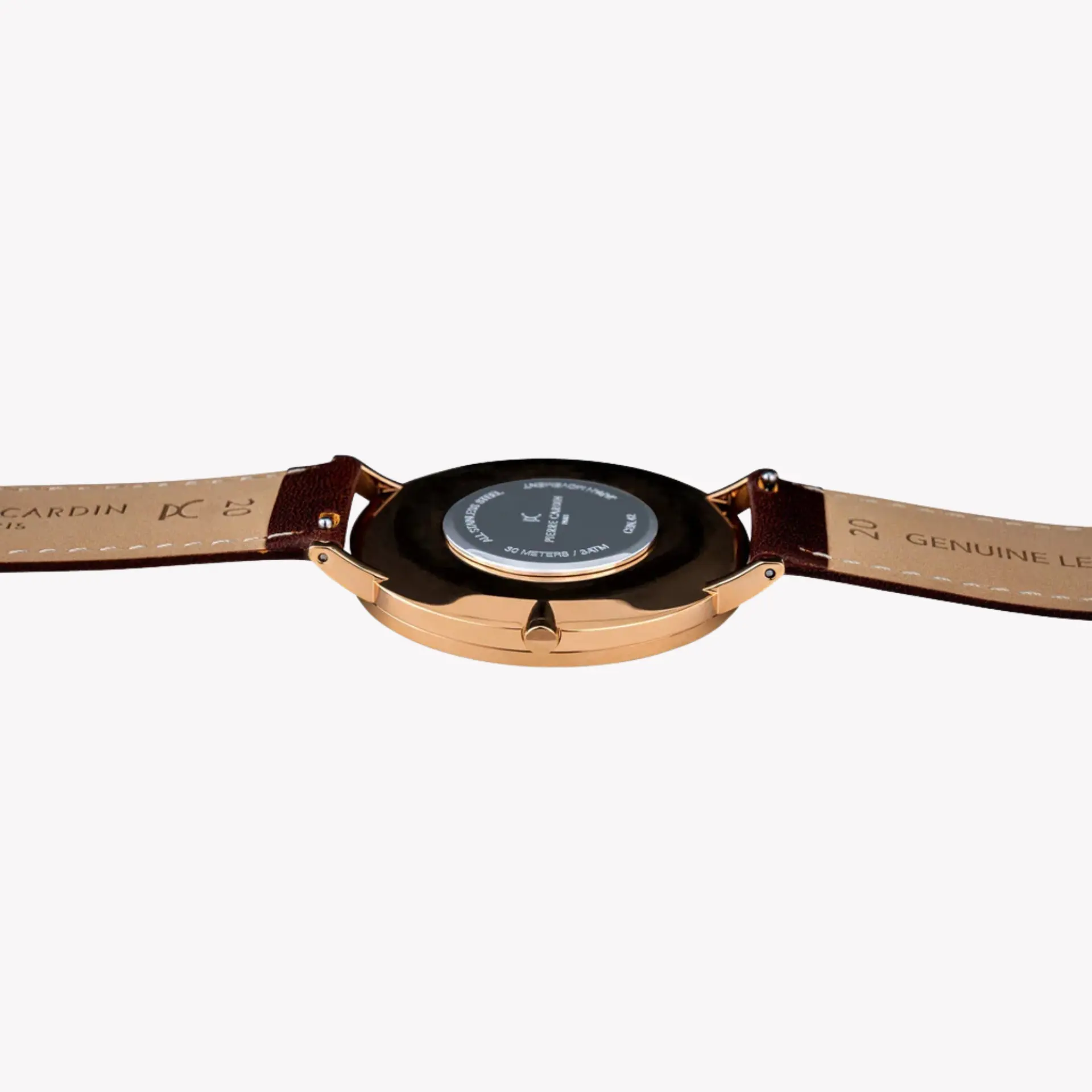 Pierre Cardin Men's Brown Leather Watch, Silver Dial | Cbn.3008 by PIERRE CARDIN