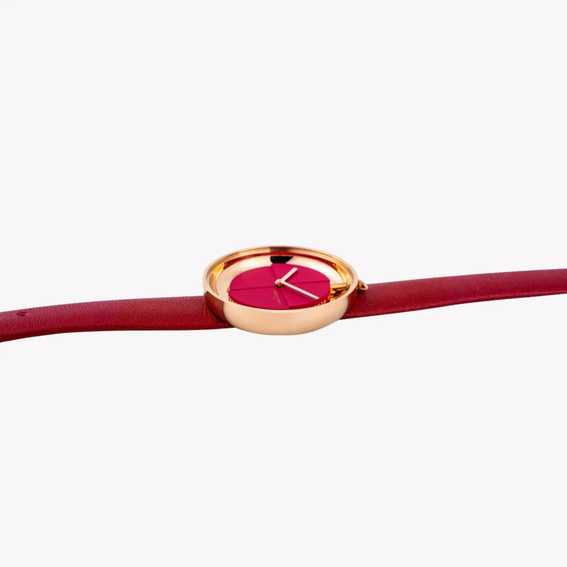 Pierre Cardin Women's Red Leather Watch, Rose Gold Case | Cma.0007 by PIERRE CARDIN