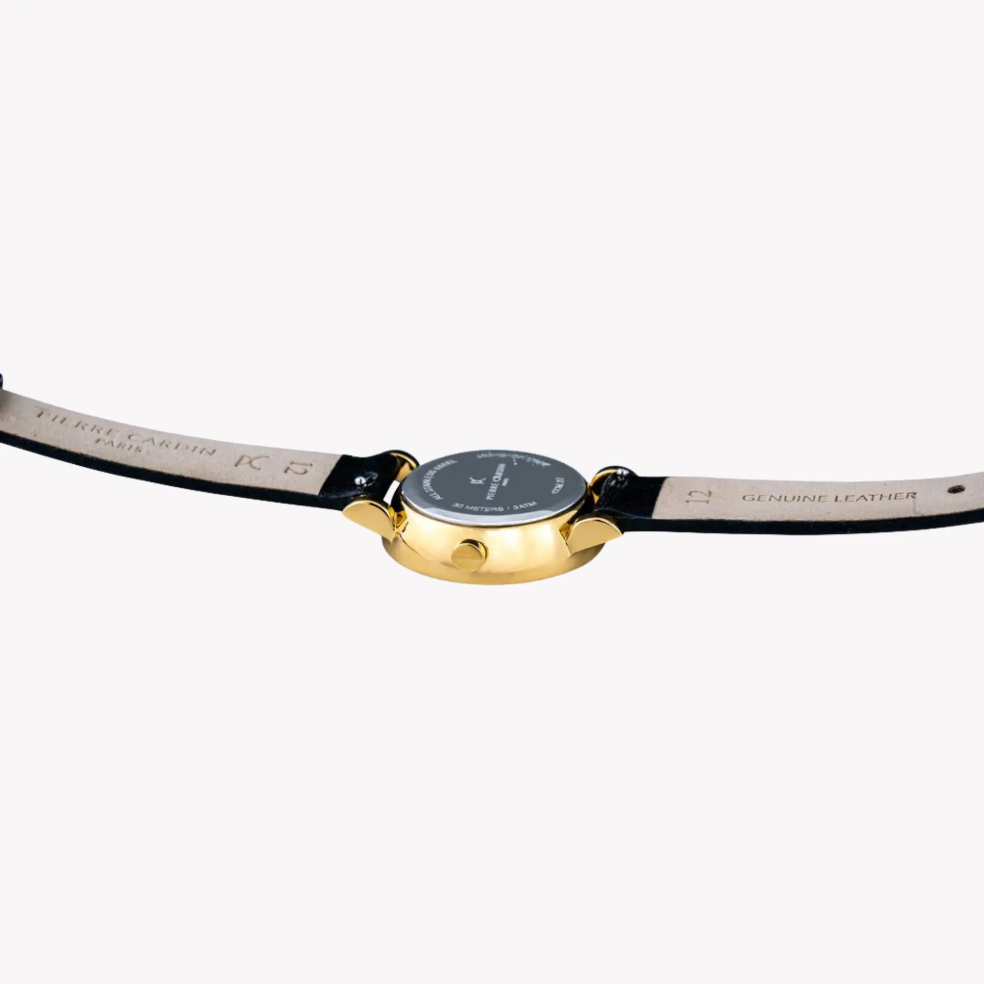 Pierre Cardin Women's Black Leather Watch, Silver & Gold | Ccm.0514 by PIERRE CARDIN