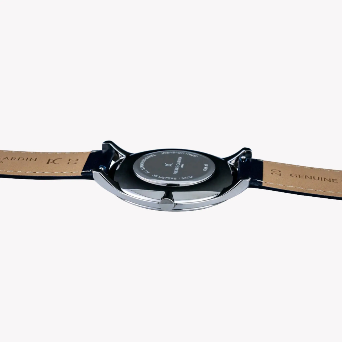 Pierre Cardin Men's Silver Watch, Blue Leather Band | Cba.4001 by PIERRE CARDIN