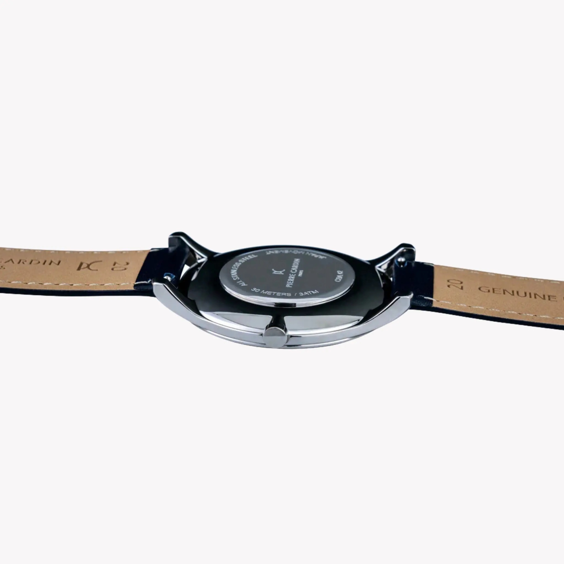 Pierre Cardin Men's Silver Watch, Blue Leather Band | Cba.4001 by PIERRE CARDIN