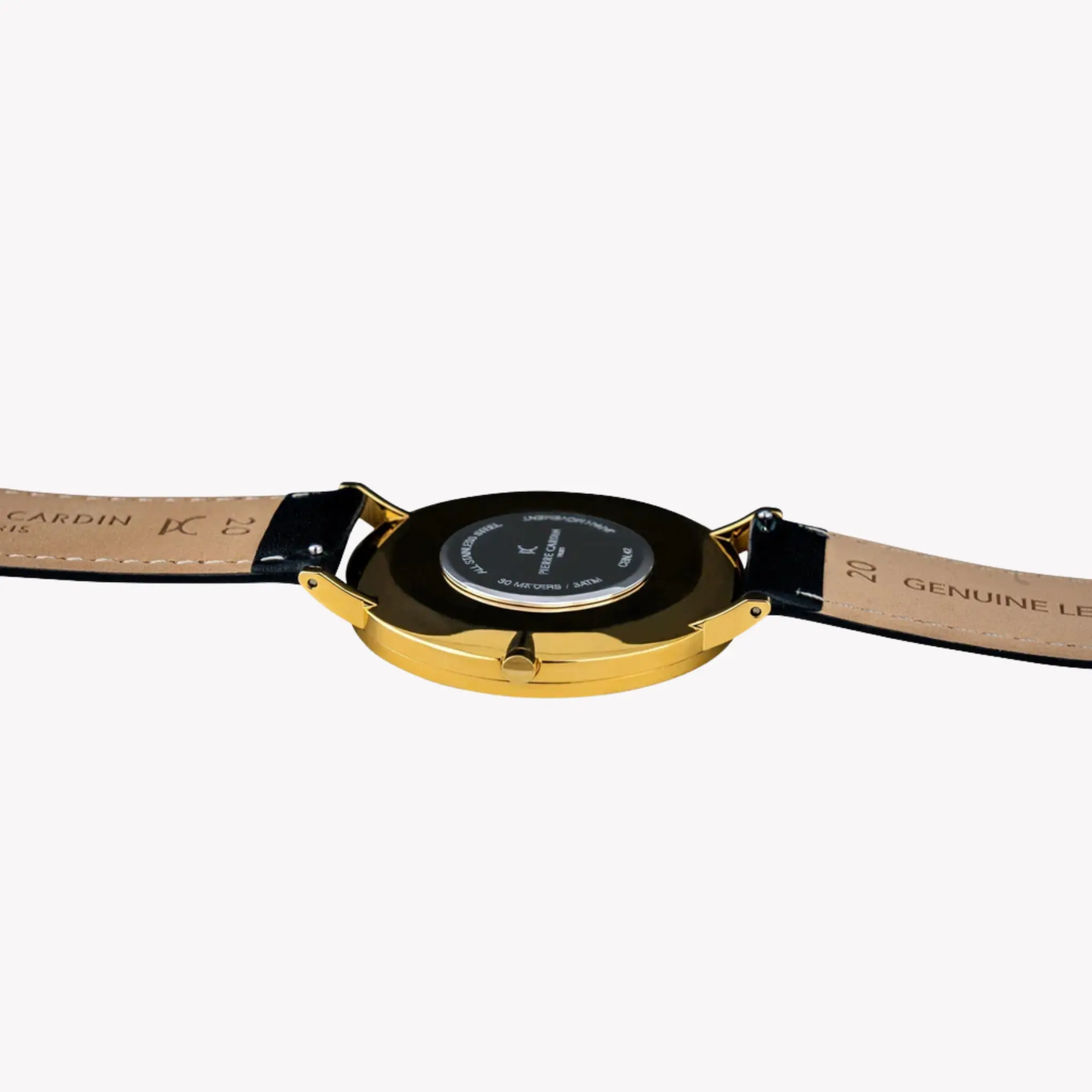 Pierre Cardin Men's Black Leather Watch, Gray Dial | Cbn.3007 by PIERRE CARDIN