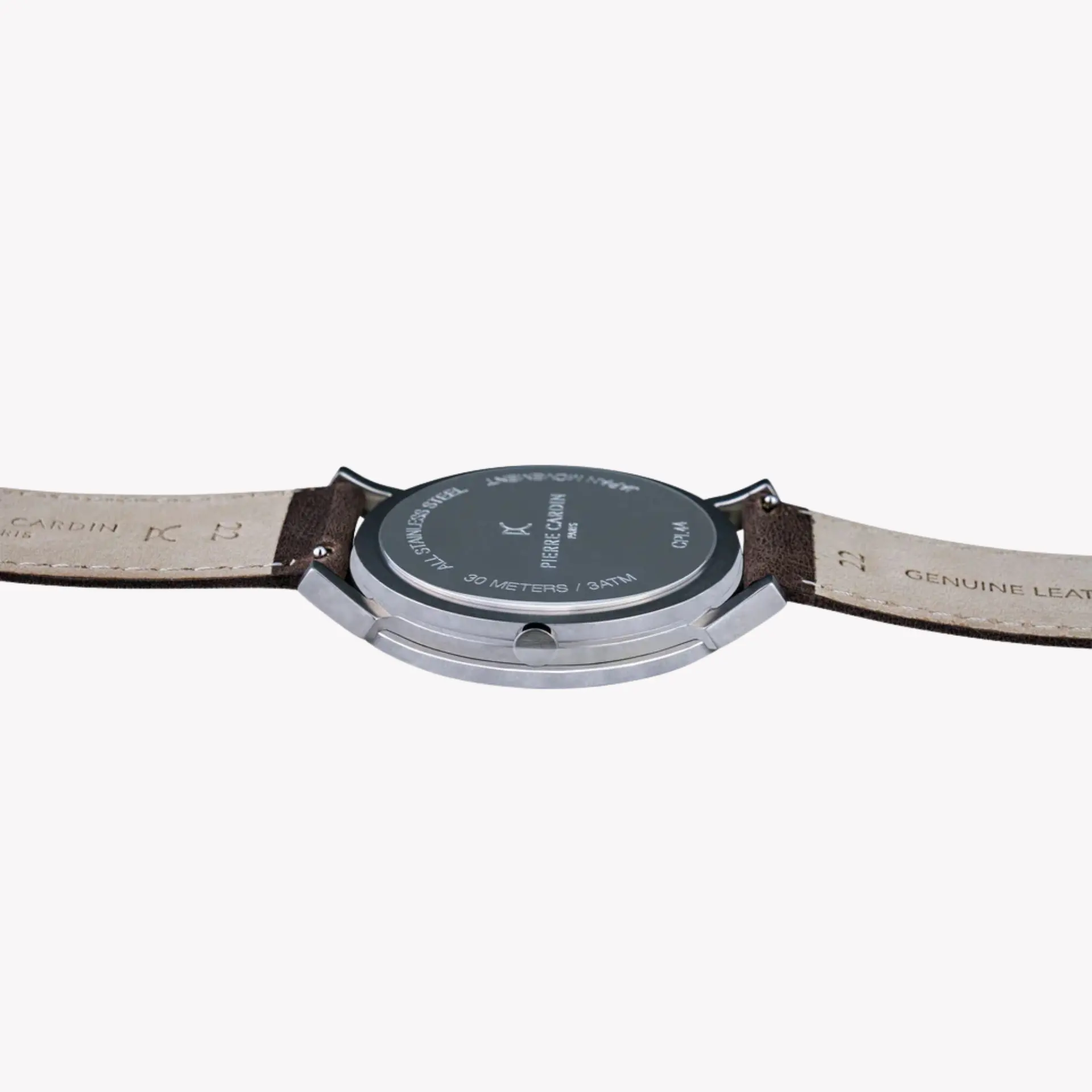 Pierre Cardin Men's Brown Leather Watch, Silver Case | Cpi.2057 by PIERRE CARDIN