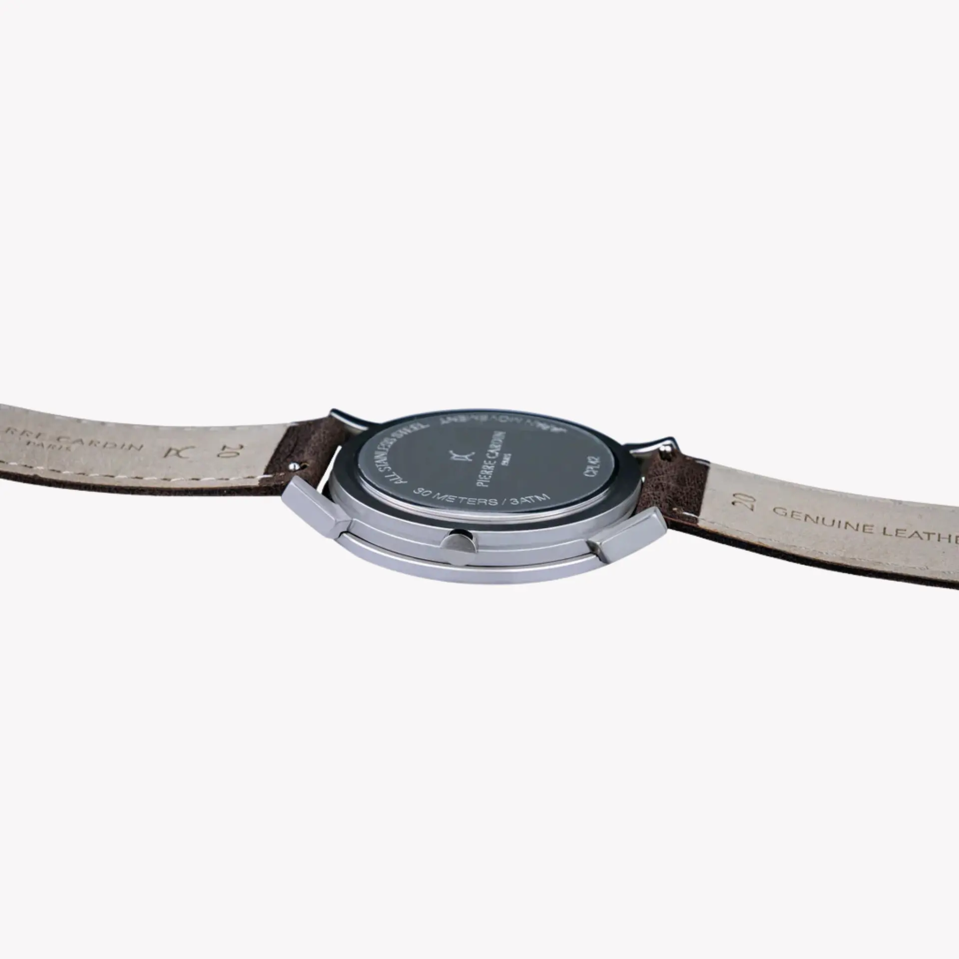 Pierre Cardin Men's Brown Leather Watch, Silver Case | Cpi.2049 by PIERRE CARDIN