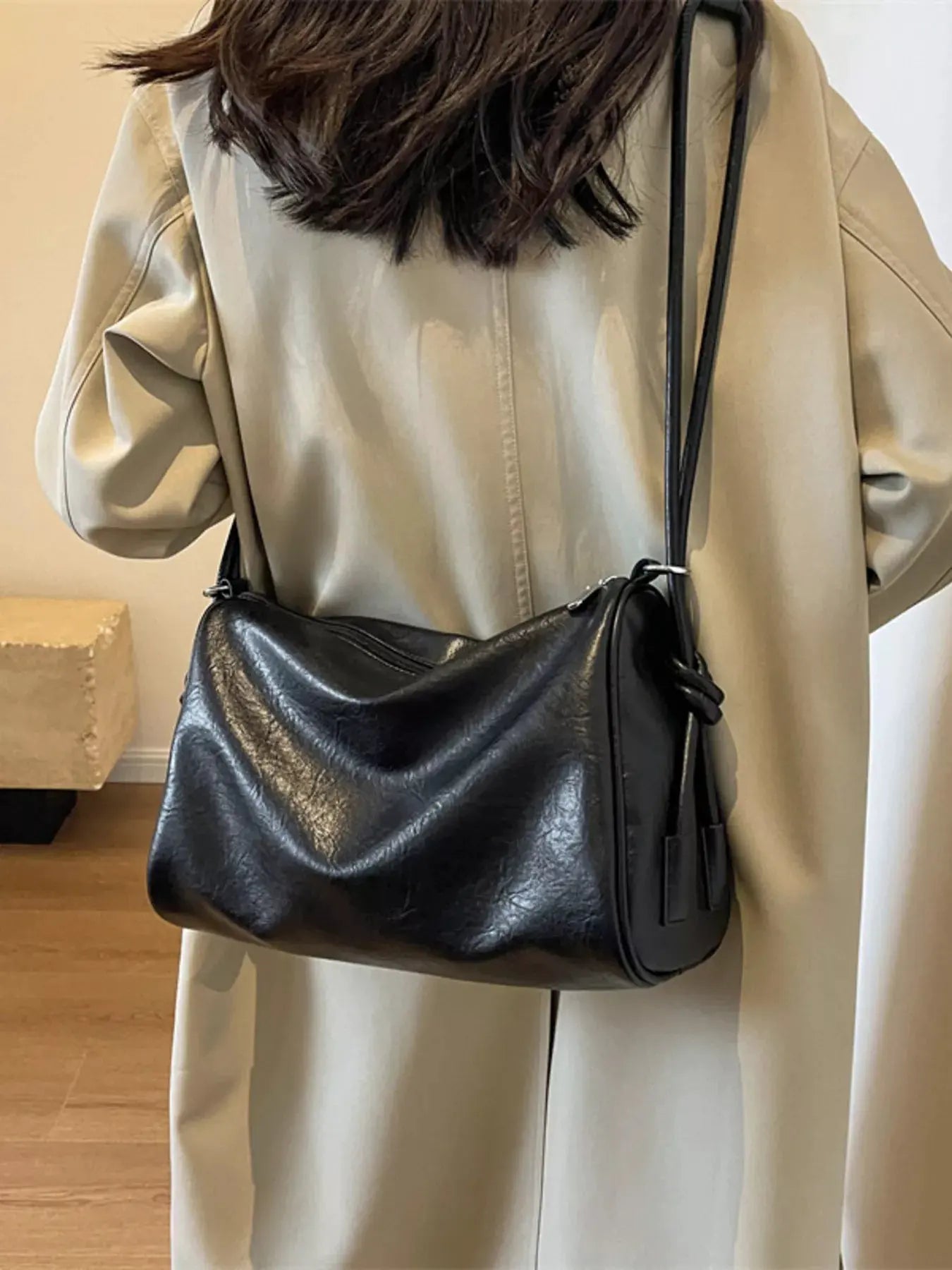Vintage Style Leather Crossbody Bag by Partner Label