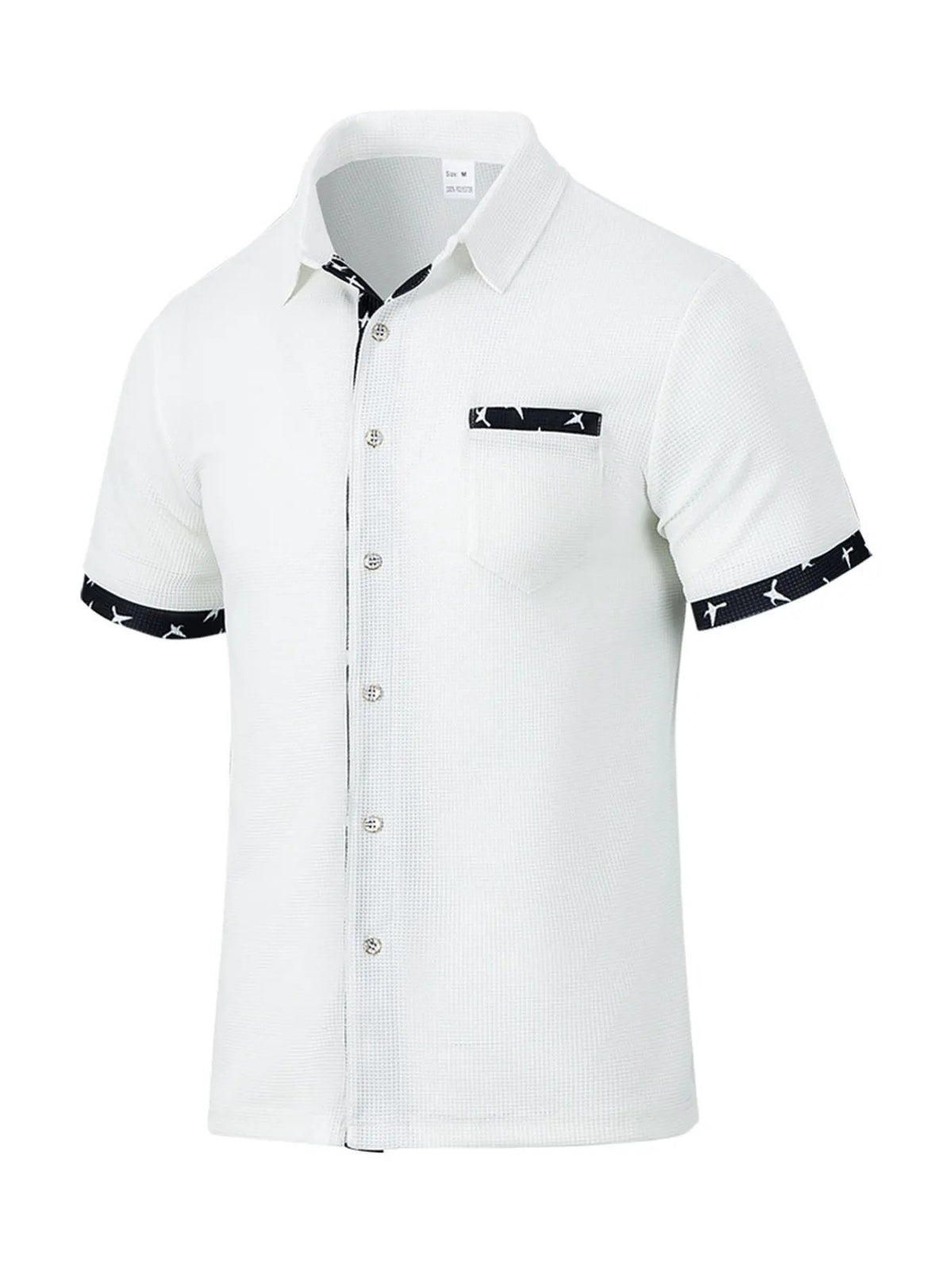 Men's Full Size Casual Button Up Short Sleeve Shirt Plus Size by Trendsi