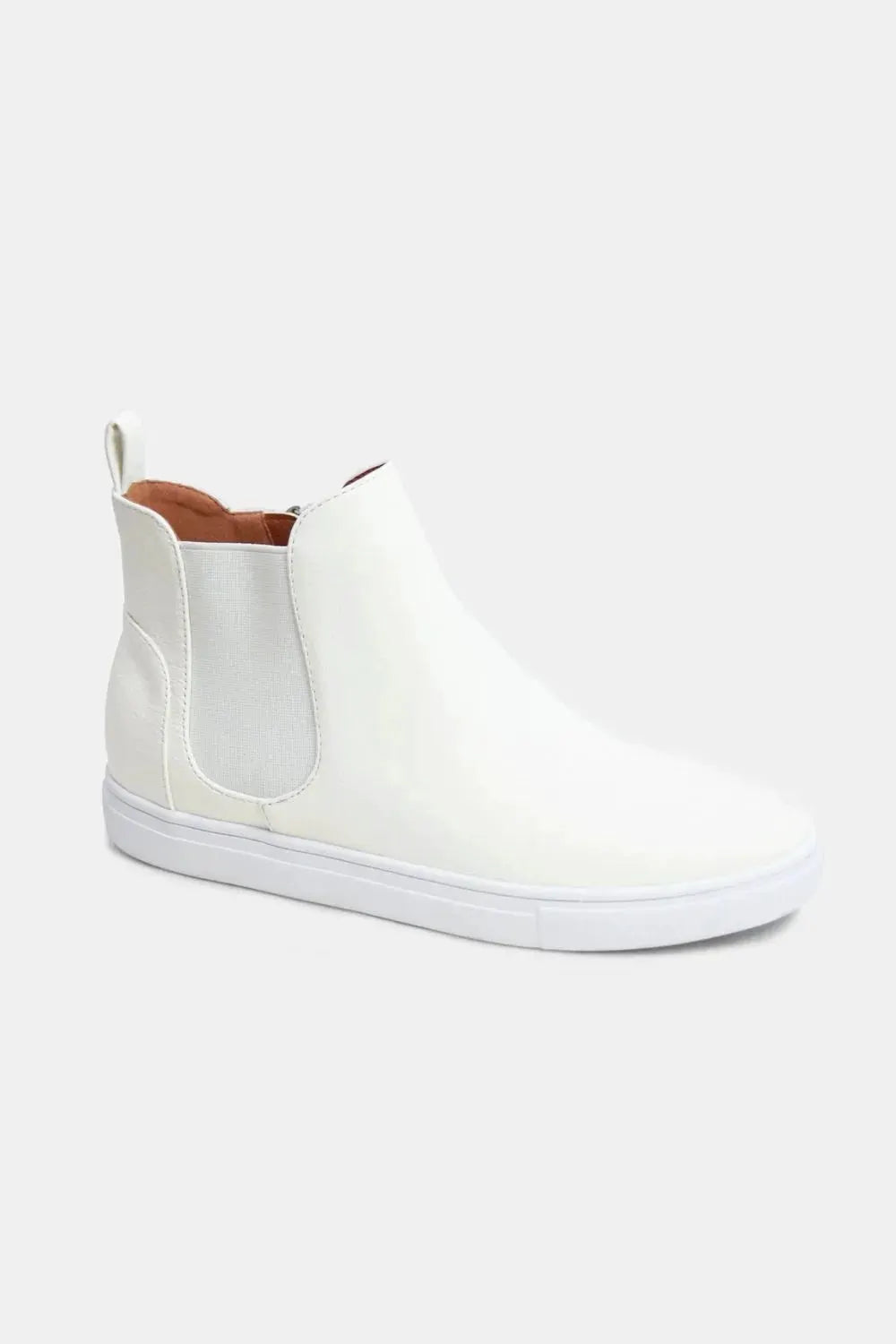 Beast Fashion Faux Suede Elastic Side Panel Sneakers by Beast Fashion