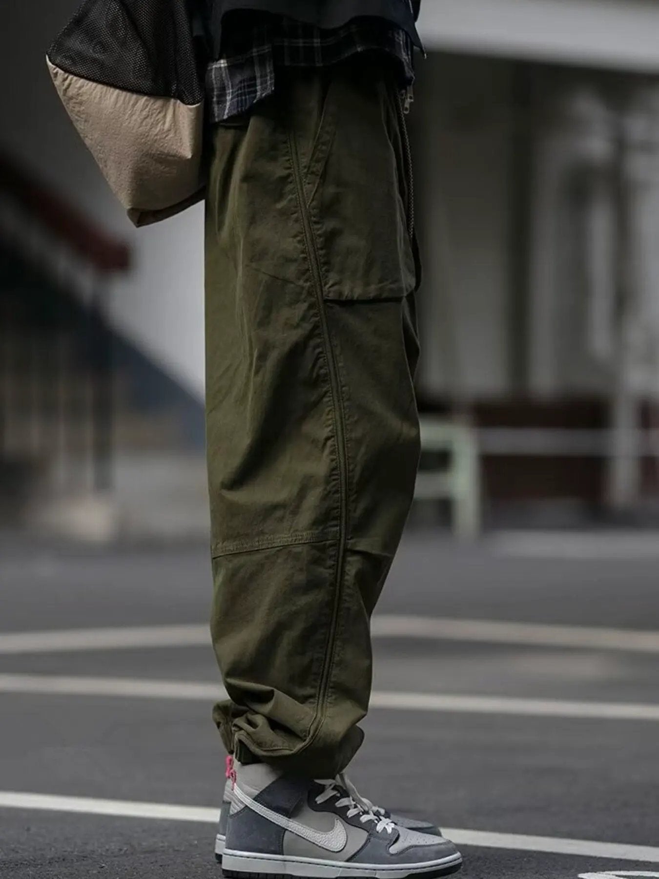 Men's Plus Size Relaxed Fit Cargo Pants by Partner Label