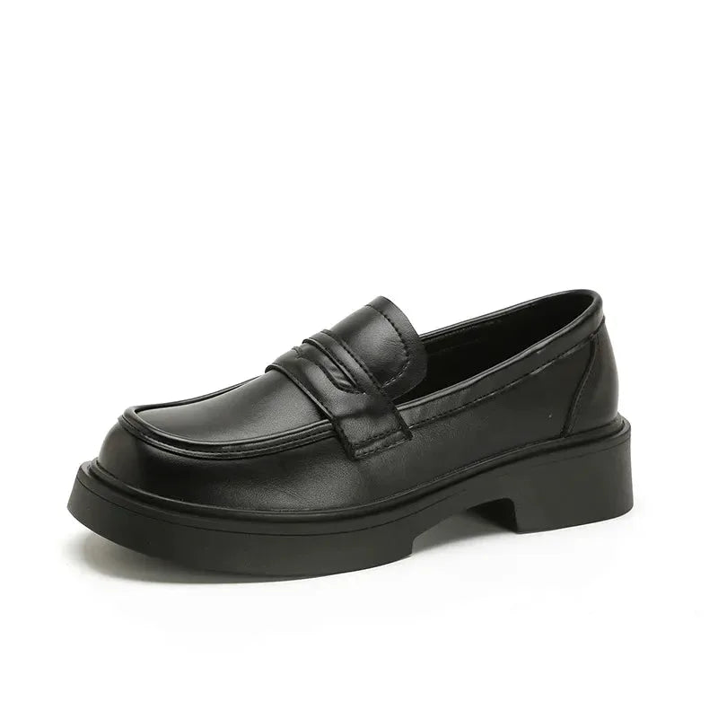 Round Toe Platform Loafers by Partner Label